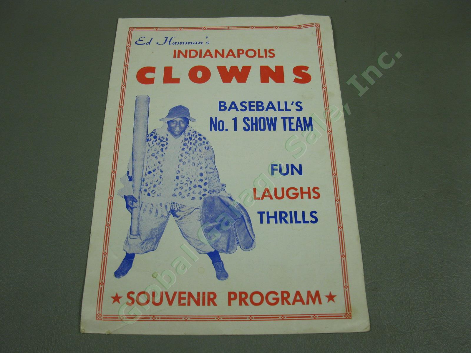1964 Ed Hamman Indianapolis Clowns Brooklyn Stars Negro League Baseball Program