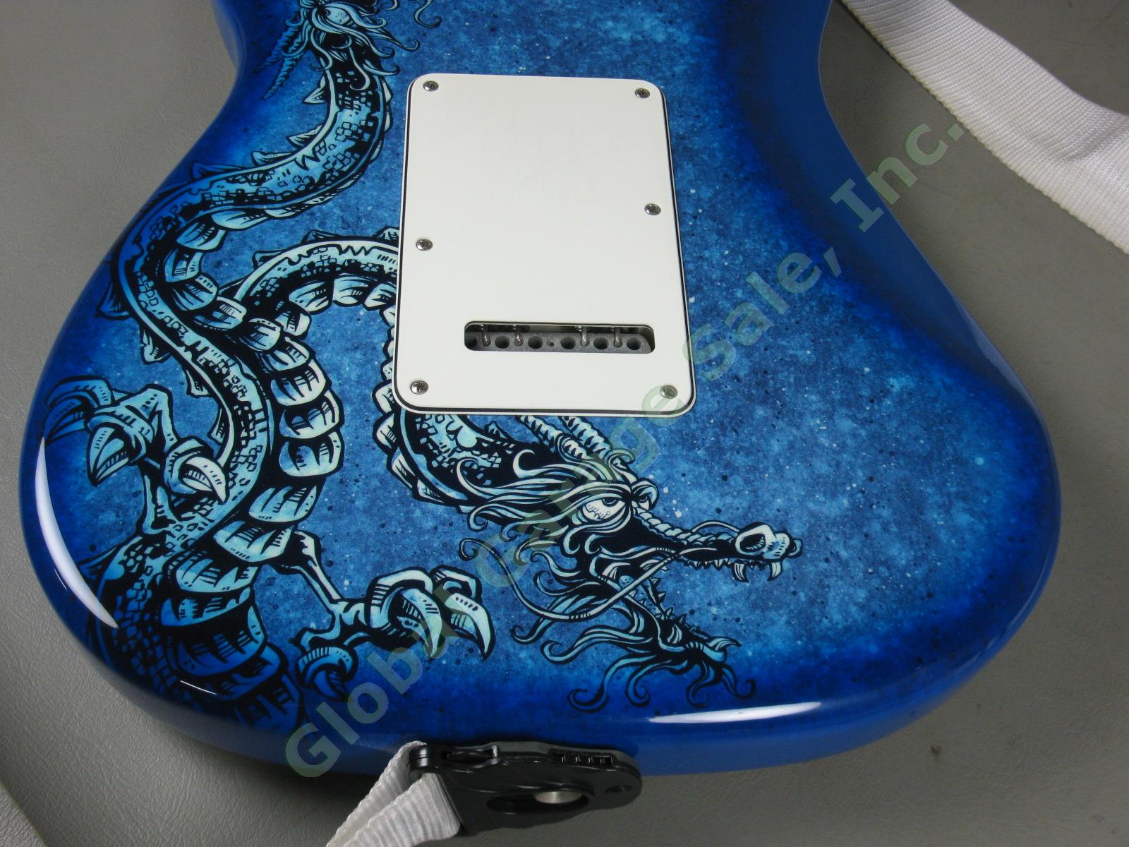 MINT! 2015 Fender David Lozeau Blue Dragon Stratocaster Electric Guitar w/Case 15