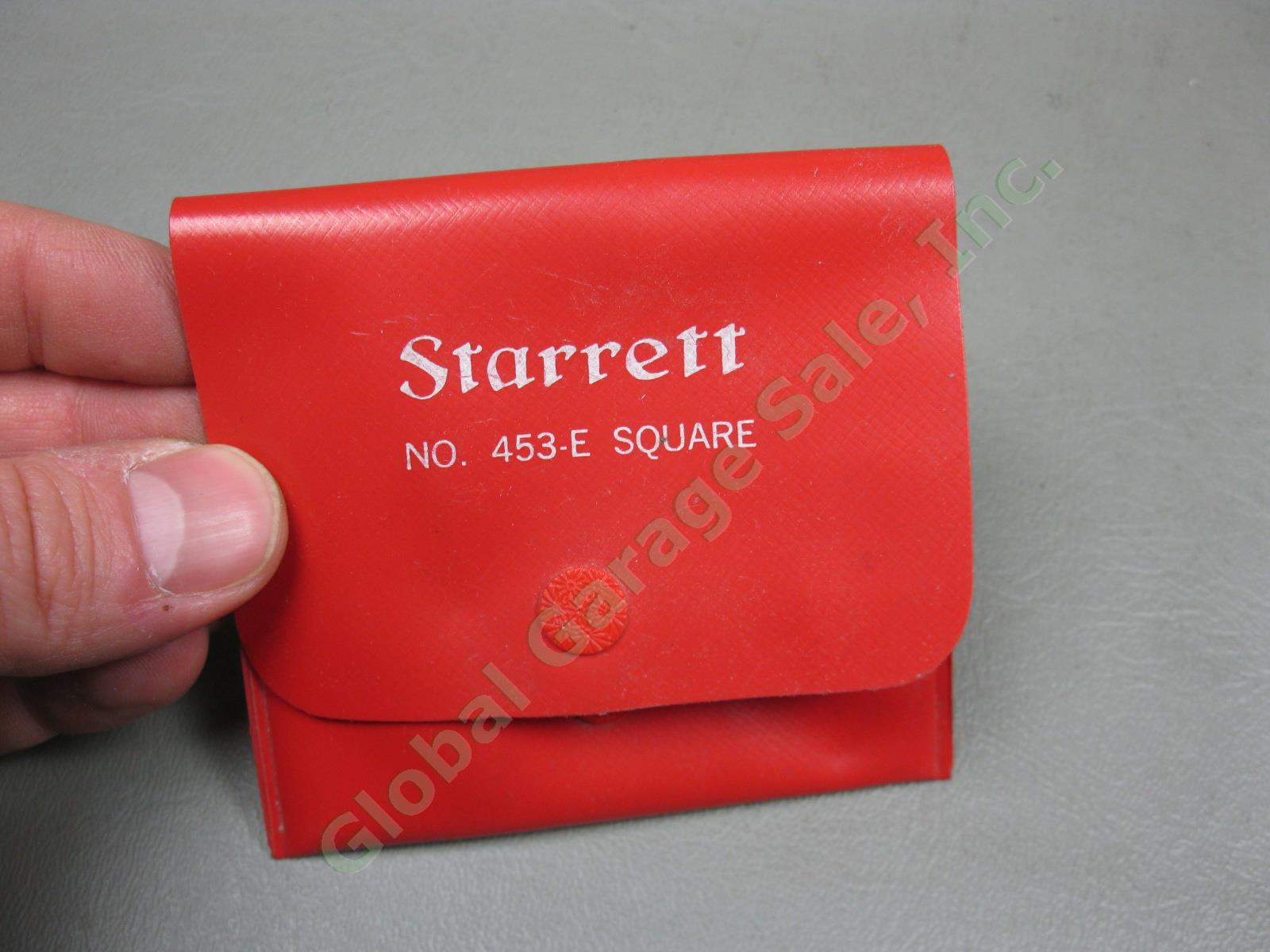 The L.S Starrett Co No #453E 4pc Die Makers Square Set W/ Pouch + Box EDP 52351 4