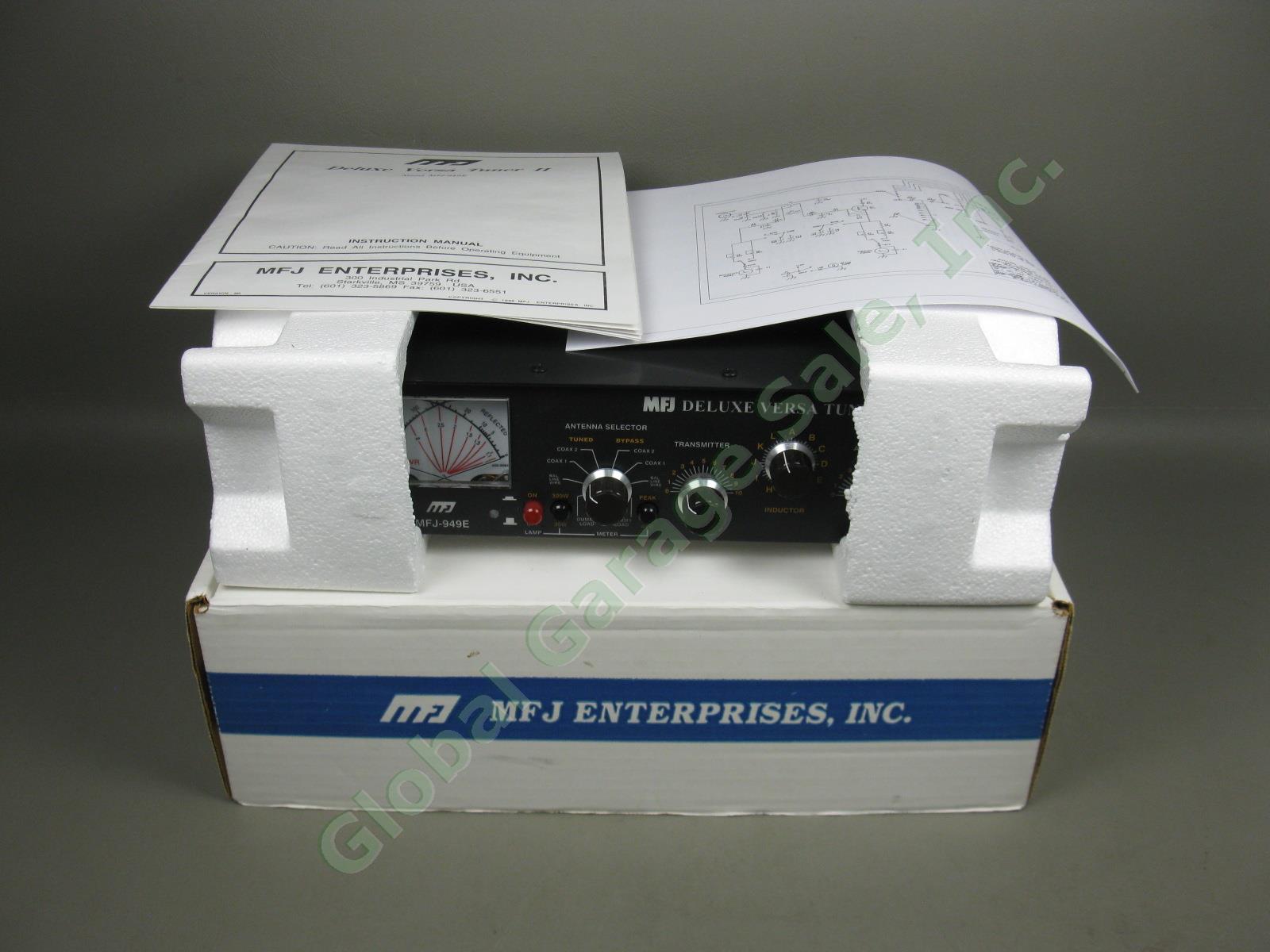 MFJ-949E Deluxe Versa Ham Radio Antenna Tuner II 1.8-30MHz +Manual Schematic Box