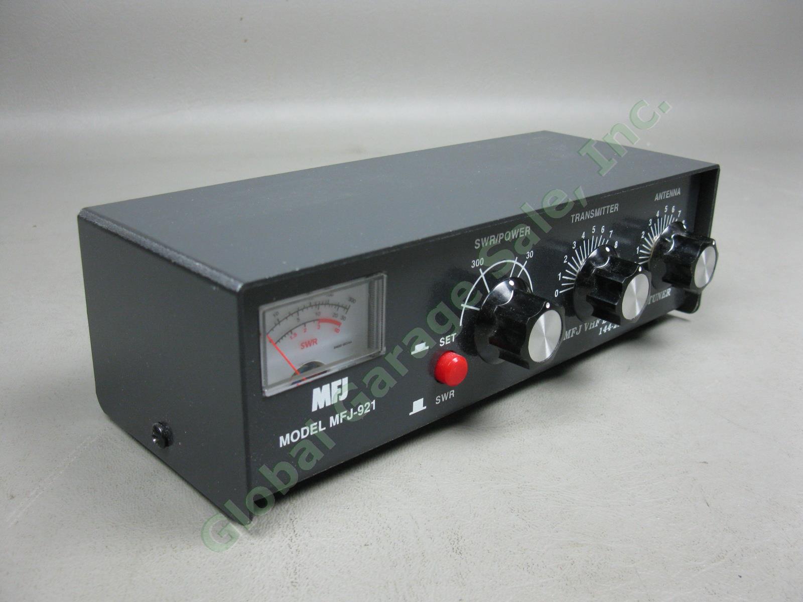Black MFJ-921 VHF Dual Band Ham Radio Antenna Tuner 144-220MHz Tested Works + NR 2