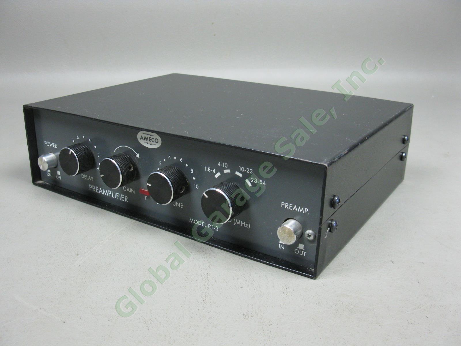 Ameco PT-3 MF/HF/VHF Ham Radio Receiver Preamplifier SW SWL CB PT3 1.8-54MHz NR! 1