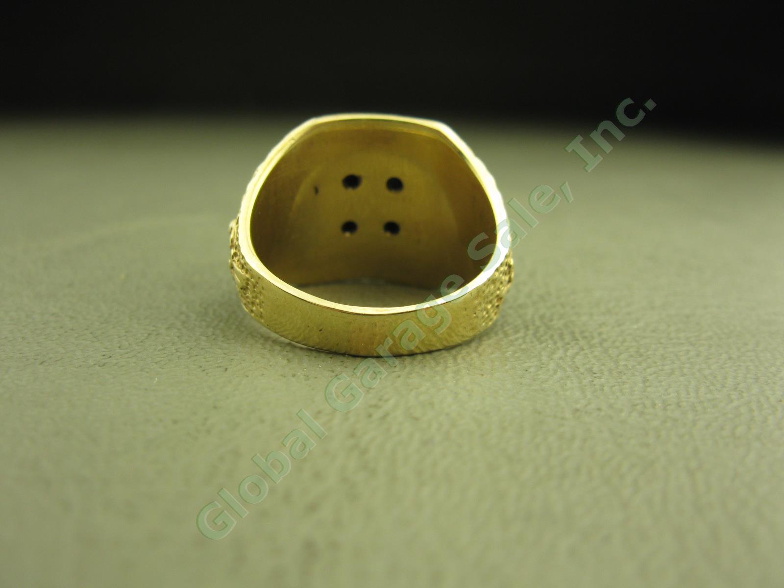 Snap-On Tools Dealer Sales Award 10K Gold Ring W/9 Diamonds 13.8 Gram Size 10.75 3
