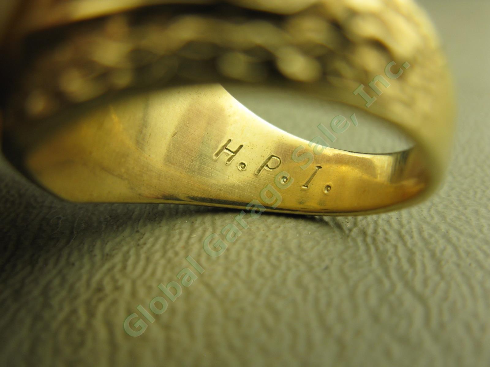 Snap-On Tools Dealer Sales Award 10K Gold Ring W/9 Diamonds 13.8 Gram Size 10.75 4
