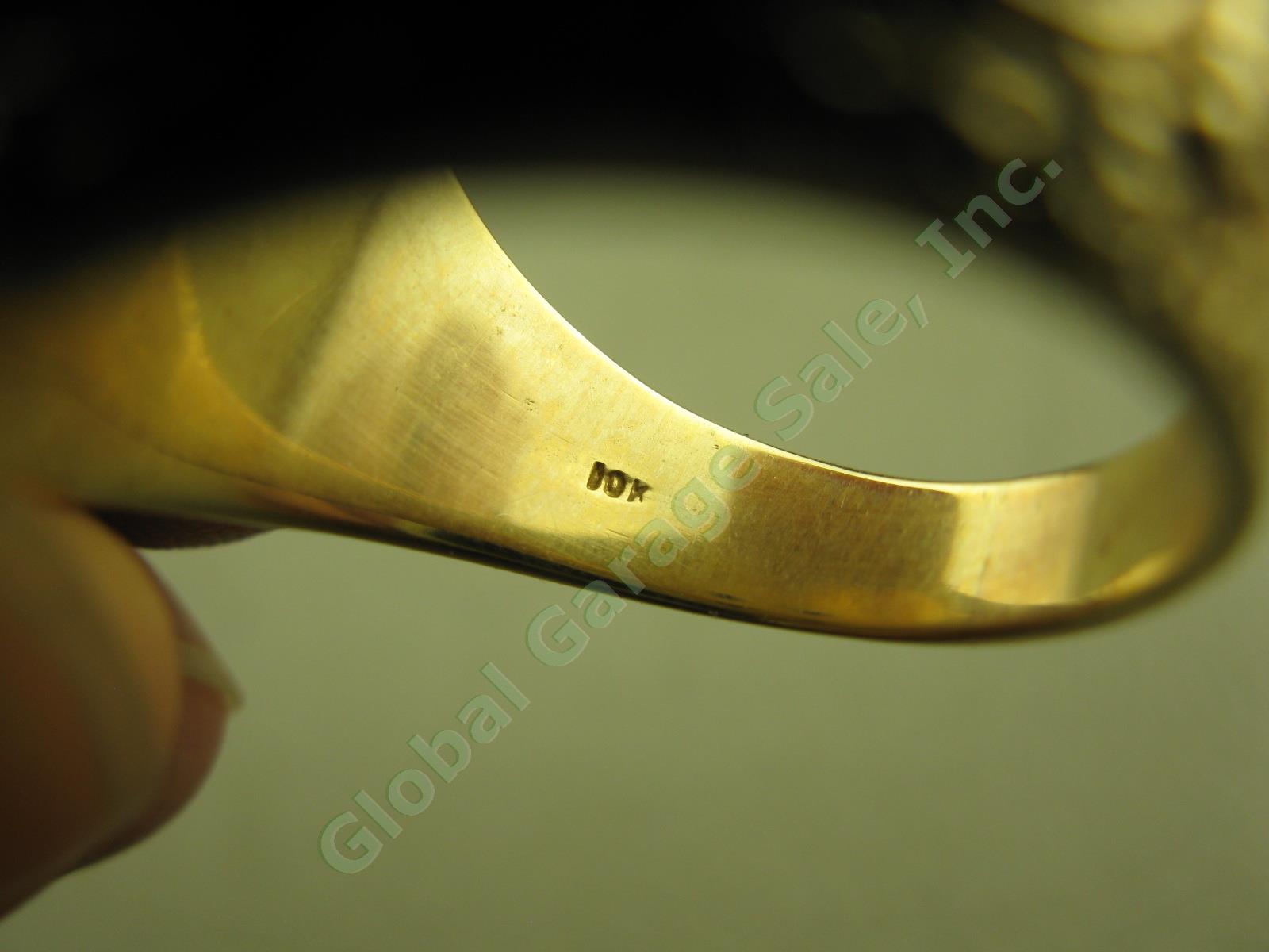 Snap-On Tools Dealer Sales Award 10K Gold Ring W/9 Diamonds 13.8 Gram Size 10.75 5