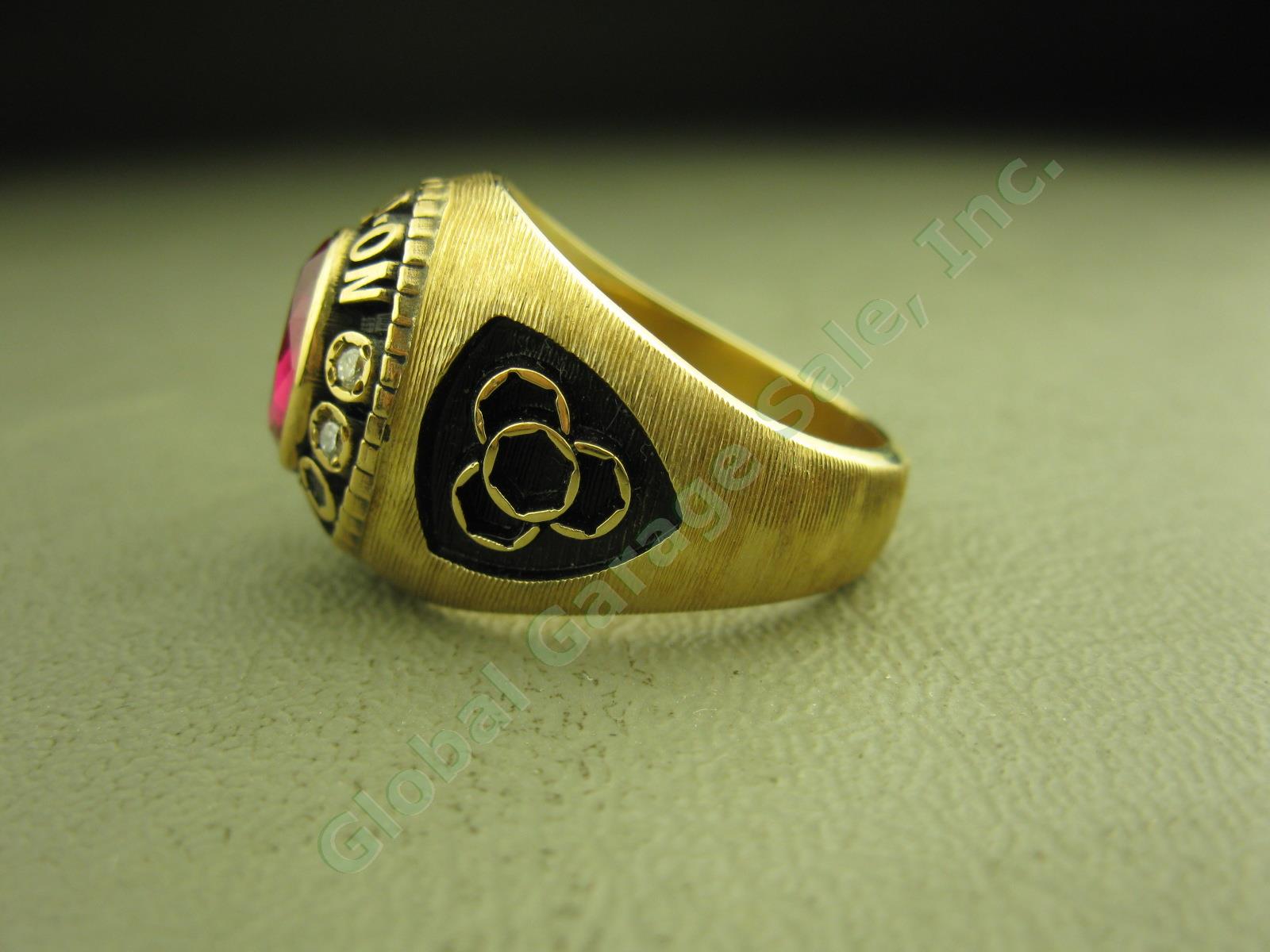 Snap-On Tools Dealer Sales Award 10K Gold Ring W/3 Diamonds 20.5 Gram Size 10.75 2