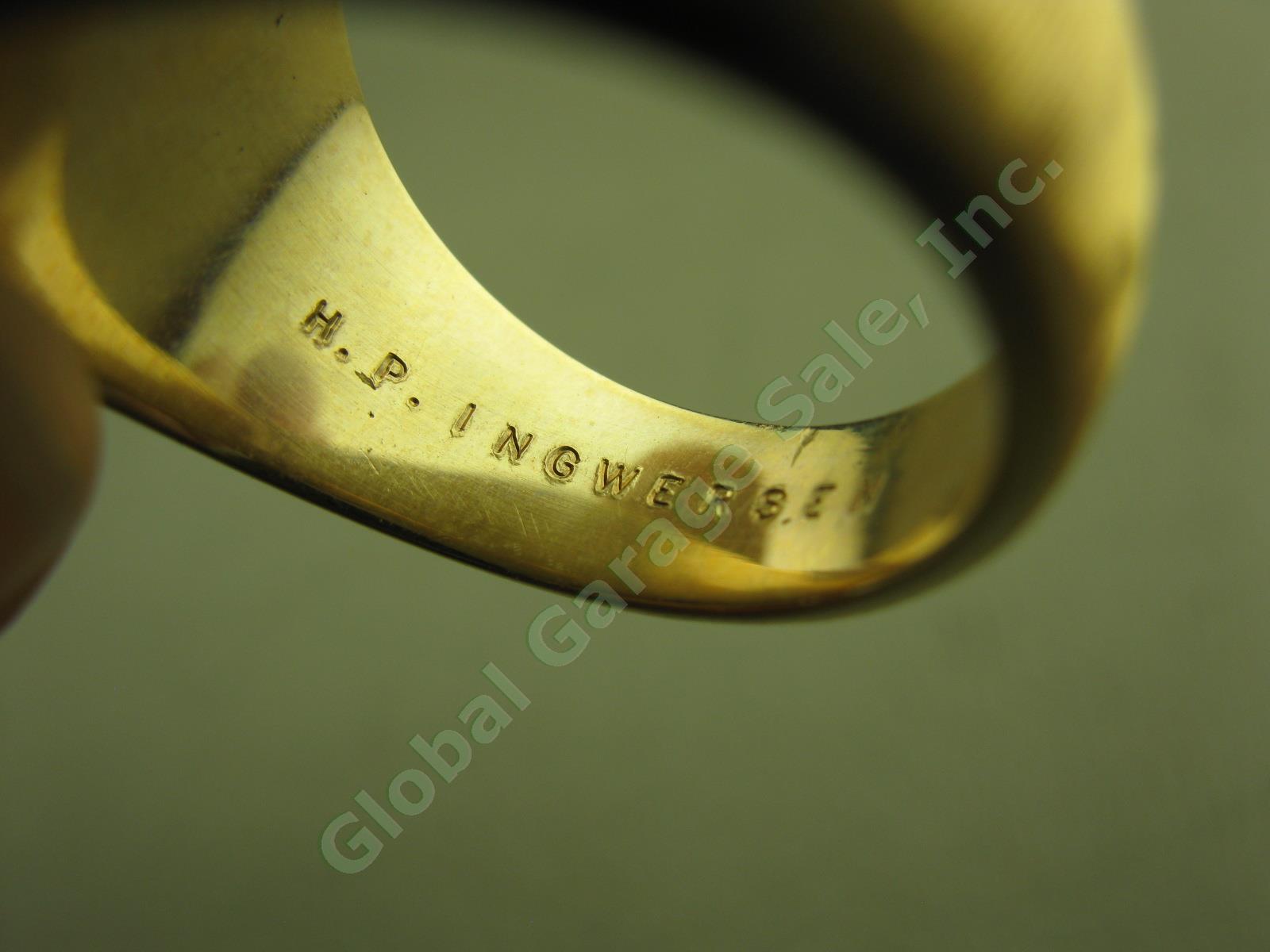 Snap-On Tools Dealer Sales Award 10K Gold Ring W/3 Diamonds 20.5 Gram Size 10.75 4