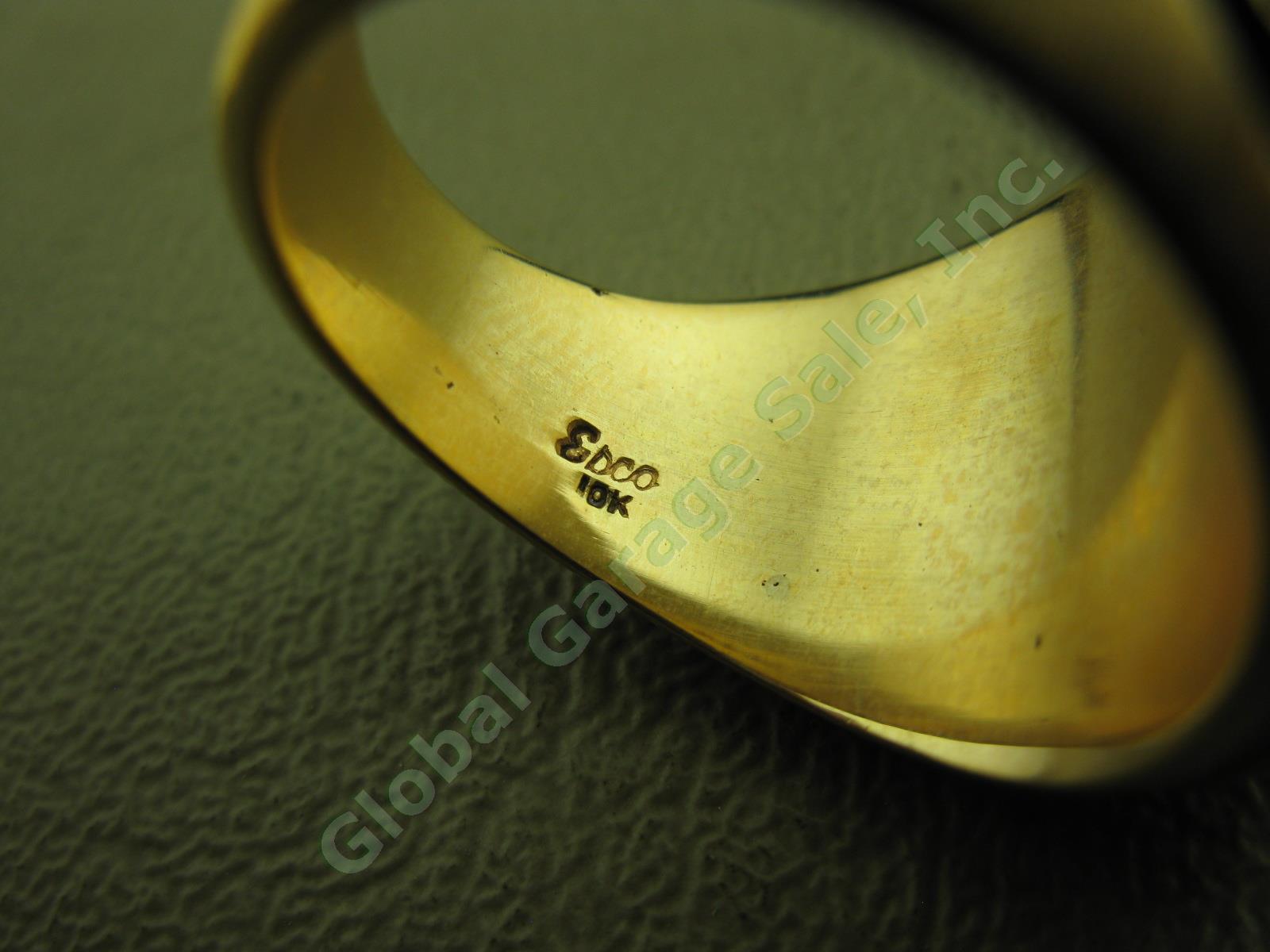 Snap-On Tools Dealer Sales Award 10K Gold Ring W/3 Diamonds 20.5 Gram Size 10.75 5