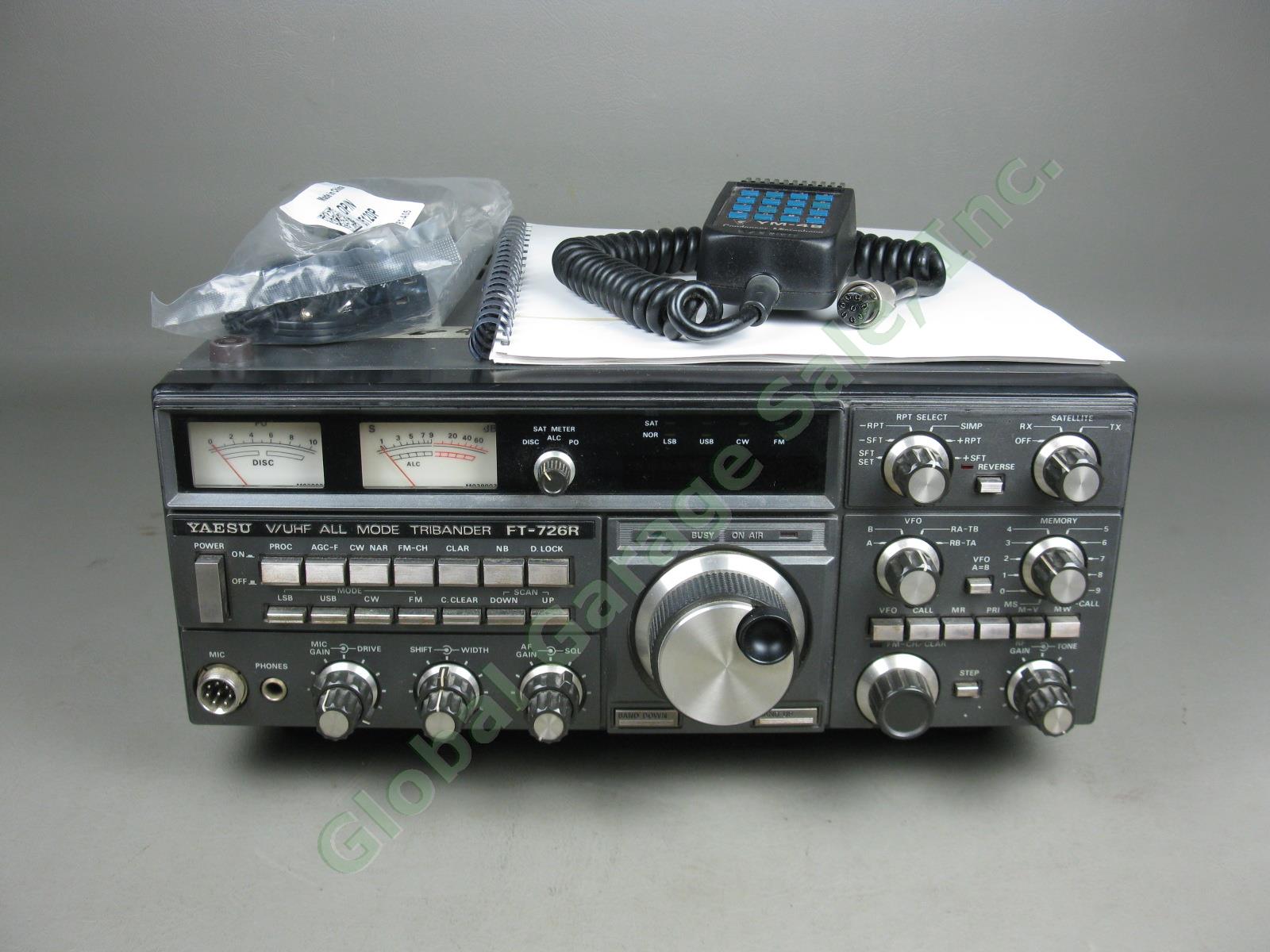 Yaesu FT-726R V/UHF All Mode Tribander Ham Radio Transceiver + YM-48 Mic Tested+