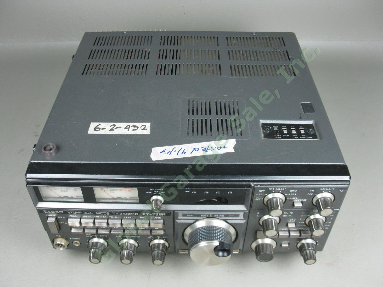 Yaesu FT-726R V/UHF All Mode Tribander Ham Radio Transceiver + YM-48 Mic Tested+ 1