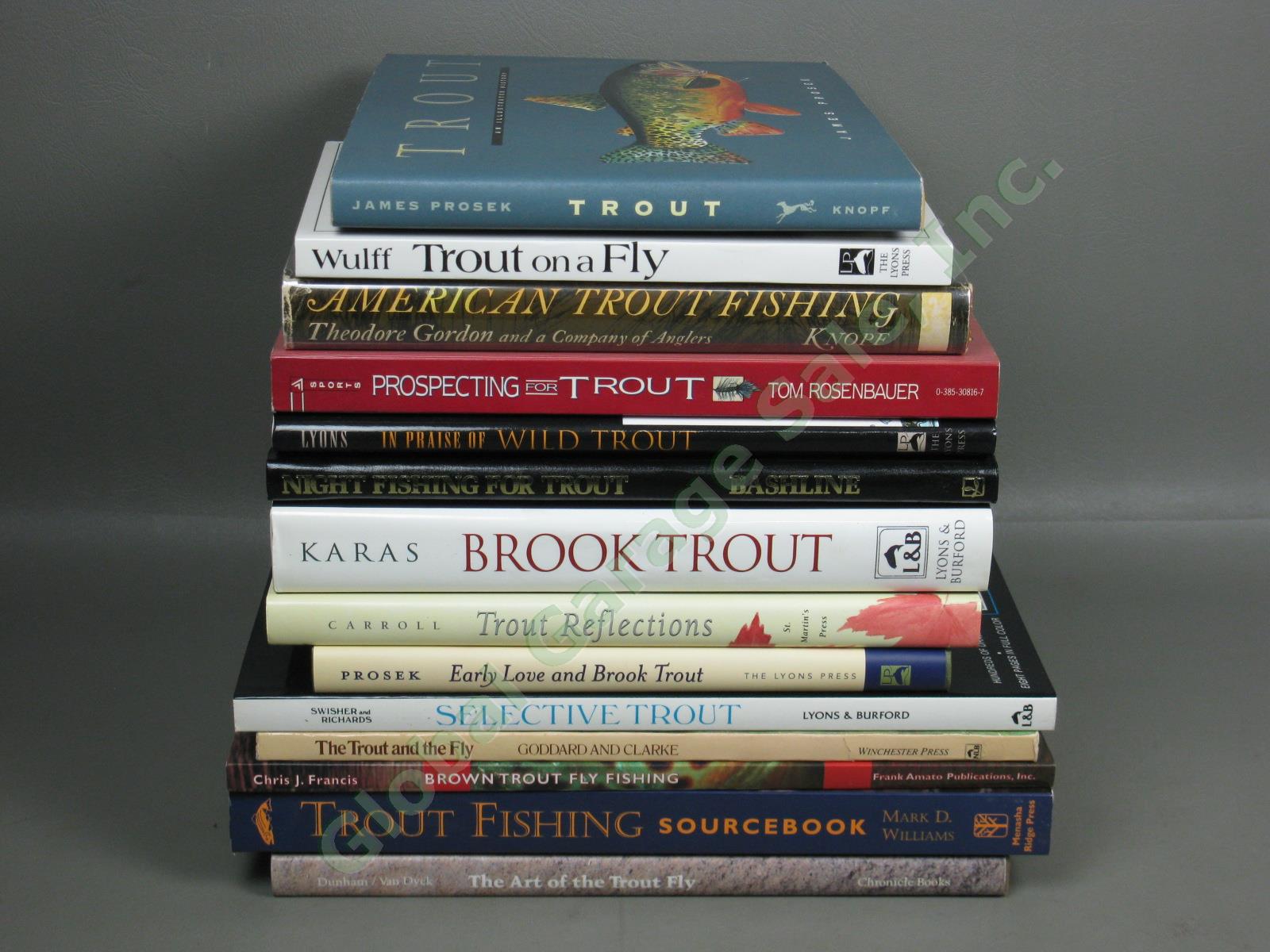 14 Trout Fishing Books Lot Art Of The Fly Reflections Sourcebook Brown Brook +NR
