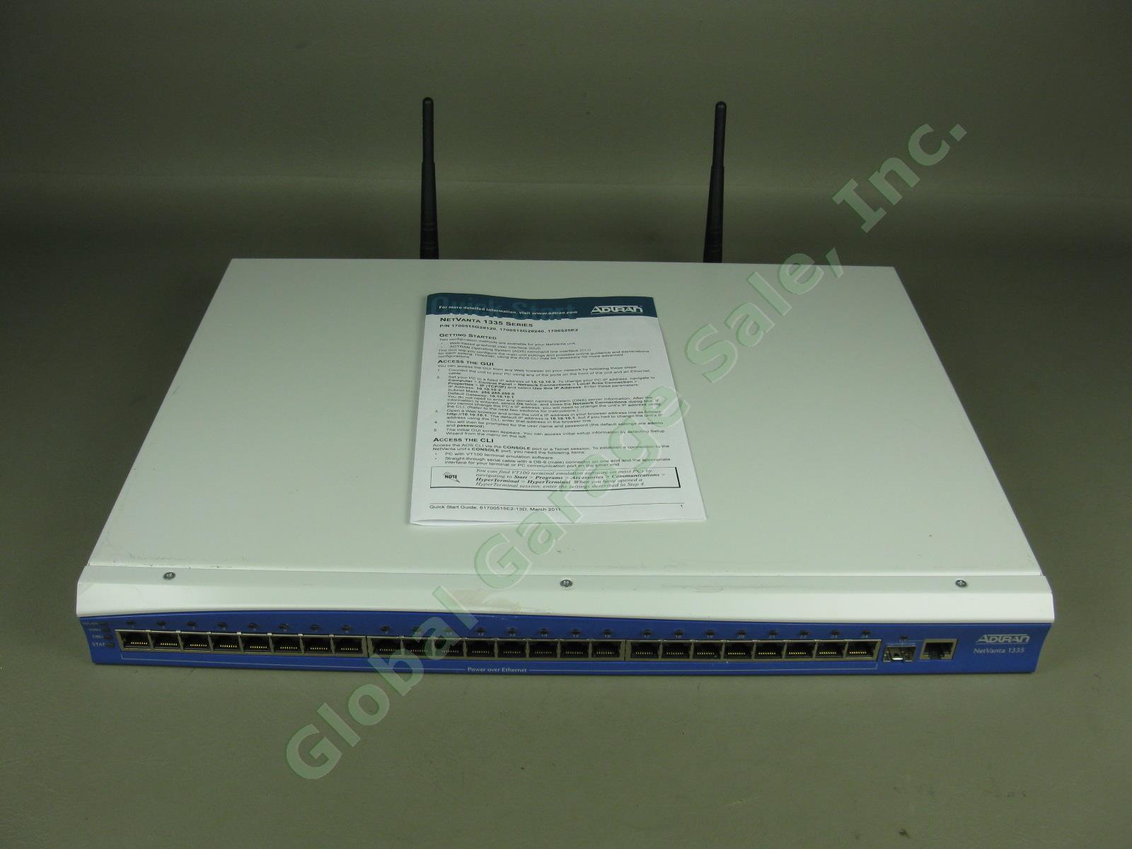 Adtran Netvanta 1335 24-Port Multiservice POE Ethernet Router Switch 1700525E12