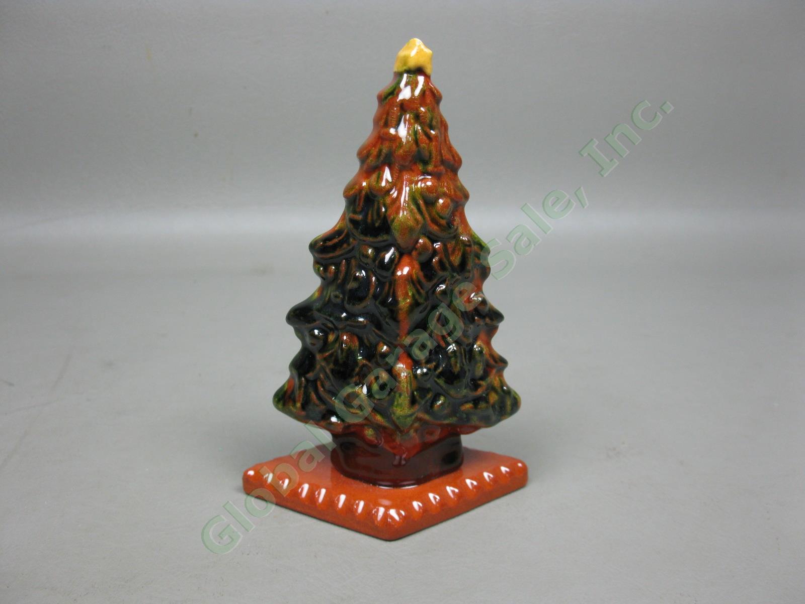 Early Vtg 1995 Lester Breininger Redware Pottery Xmas Tree Figure Figurine 5" NR