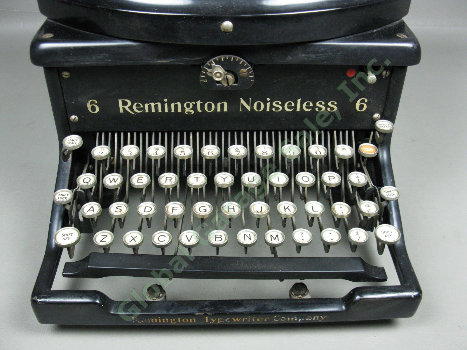 Vtg Antique 1929 Remington Noiseless 6 Manual Typewriter Serial X117909 Cleaned 1
