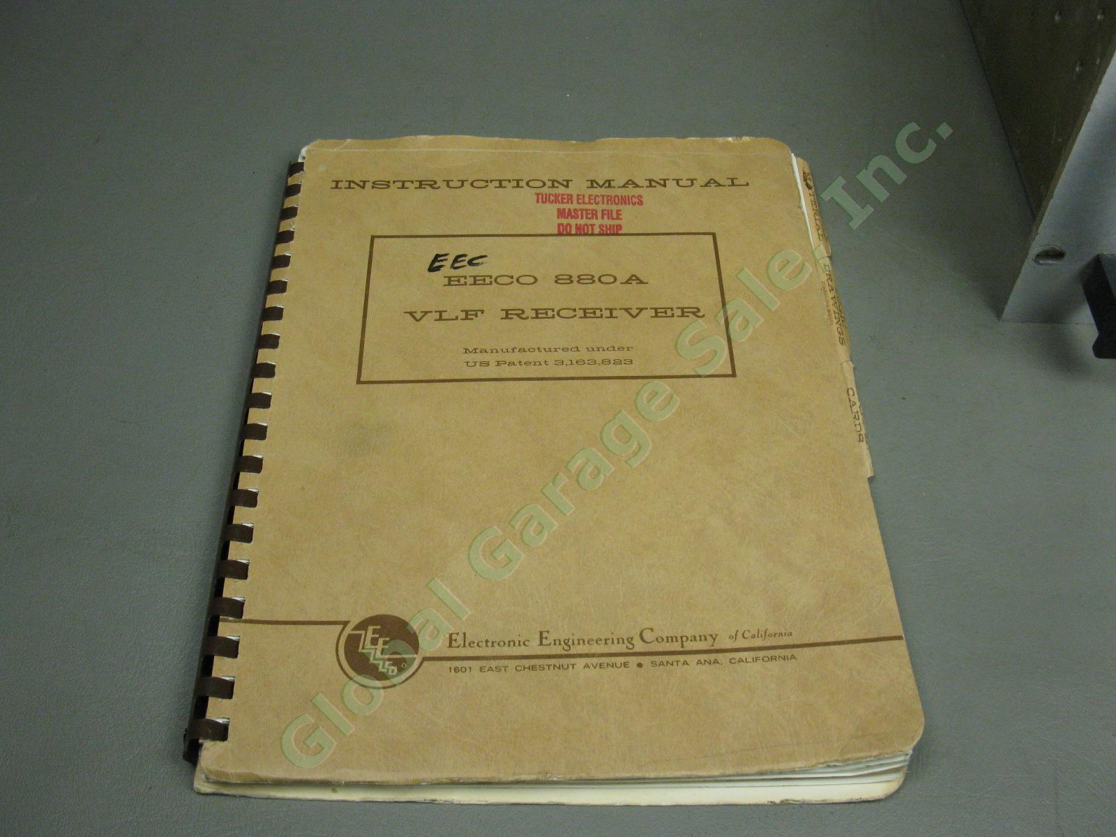 Vtg EEC Electronic Engineering Co EECO 880A VLF Receiver W/ Manual Not Tested NR 11