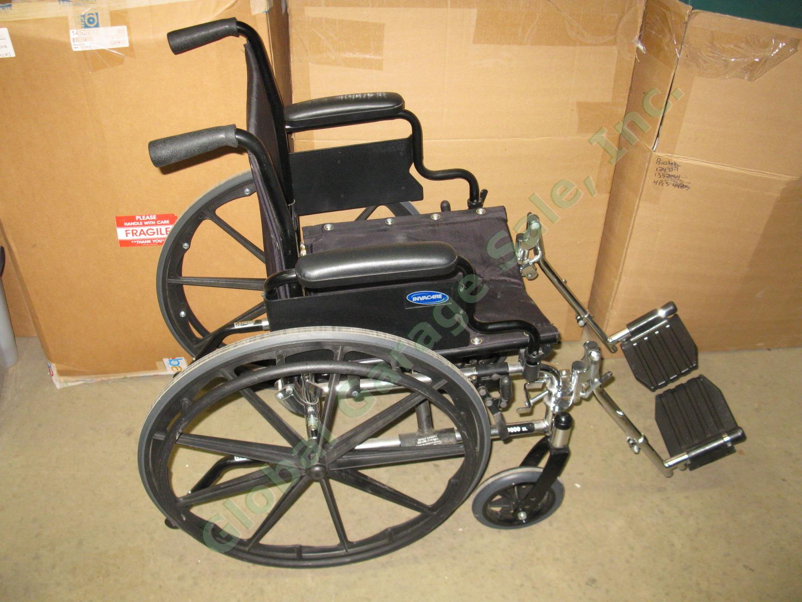 Invacare 9000 SL Lightweight Portable Folding Wheelchair +Arm Leg Rests 18x16 NR