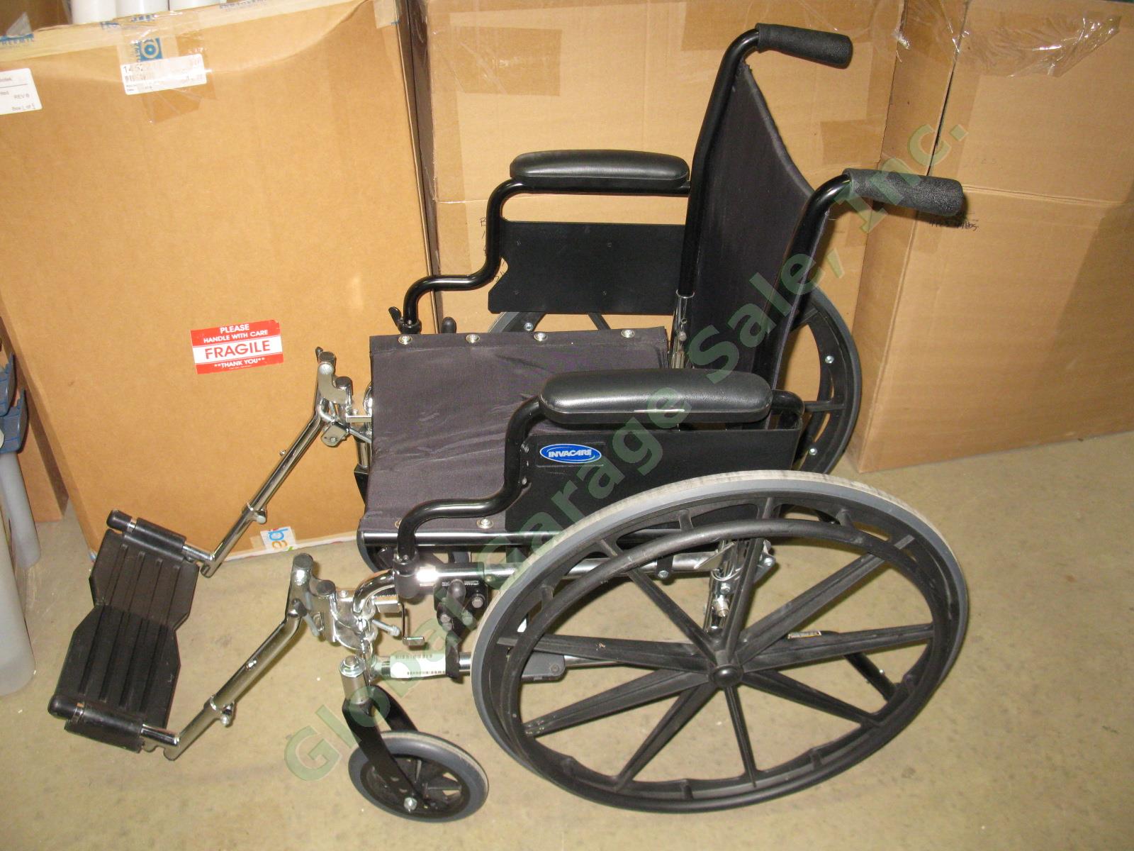 Invacare 9000 SL Lightweight Portable Folding Wheelchair +Arm Leg Rests 18x16 NR 2