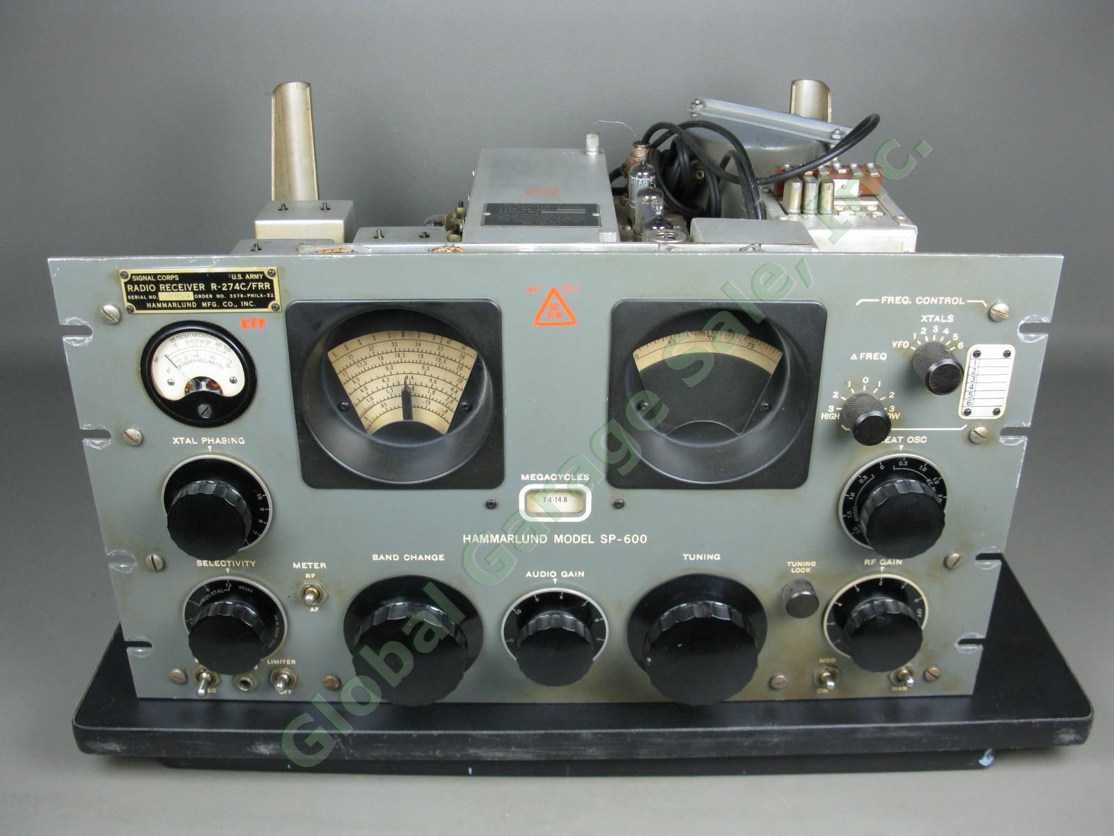 Hammarlund SP-600-JX-26 US Army Signal Corps R-274C/FRR HF Tube Radio Receiver