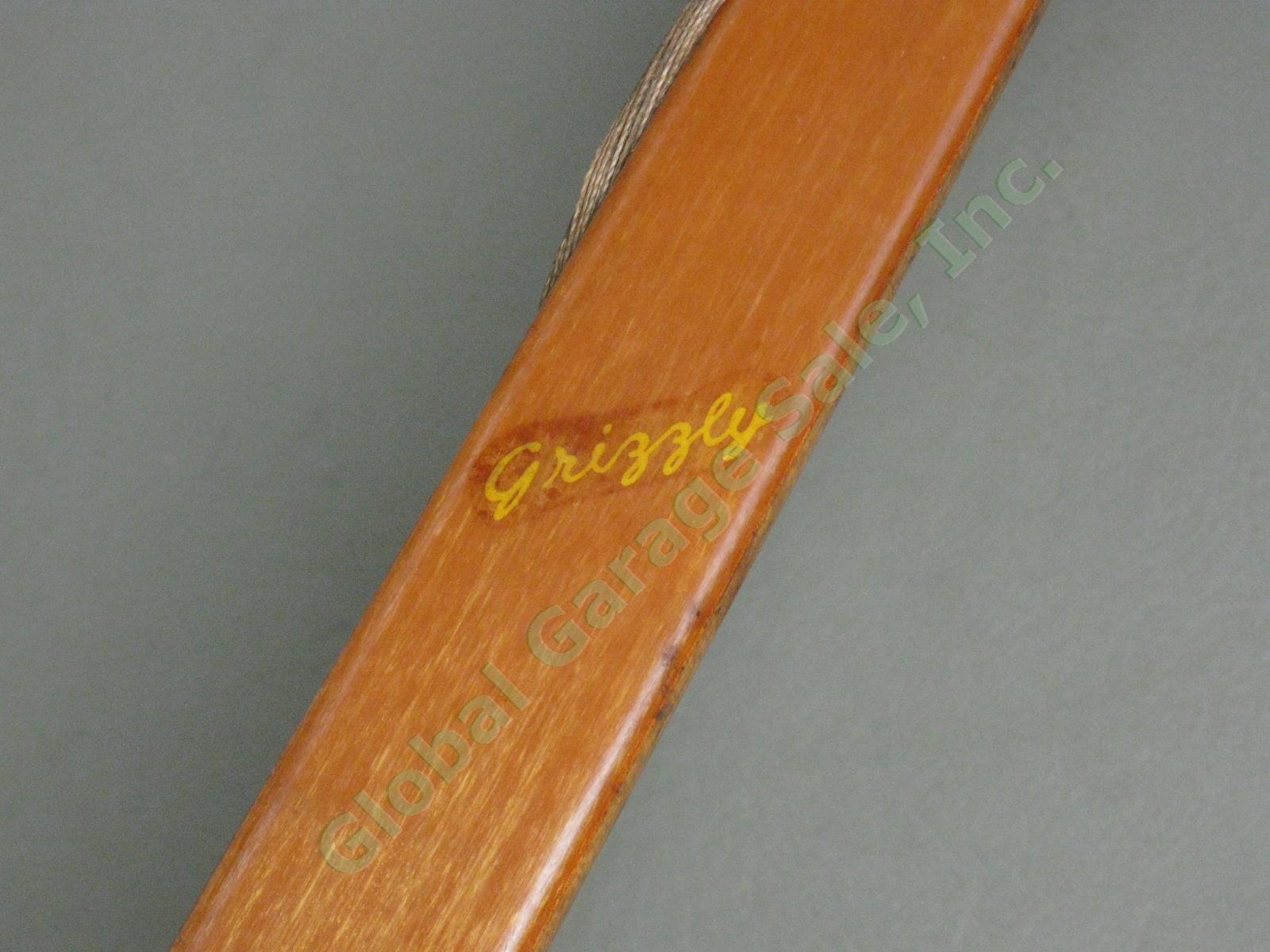 Vtg 1950s Fred Bear Grizzly Static Limb RH Recurve Archery Bow Longbow 62" 50# 2