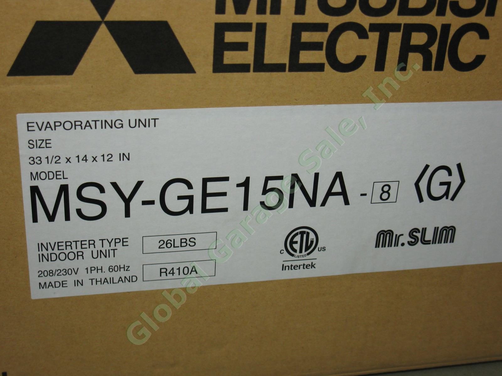 New Mitsubishi MSY-GE15NA-8 15k BTU 21 SEER Ductless Evaporating Unit Indoor A/C 1