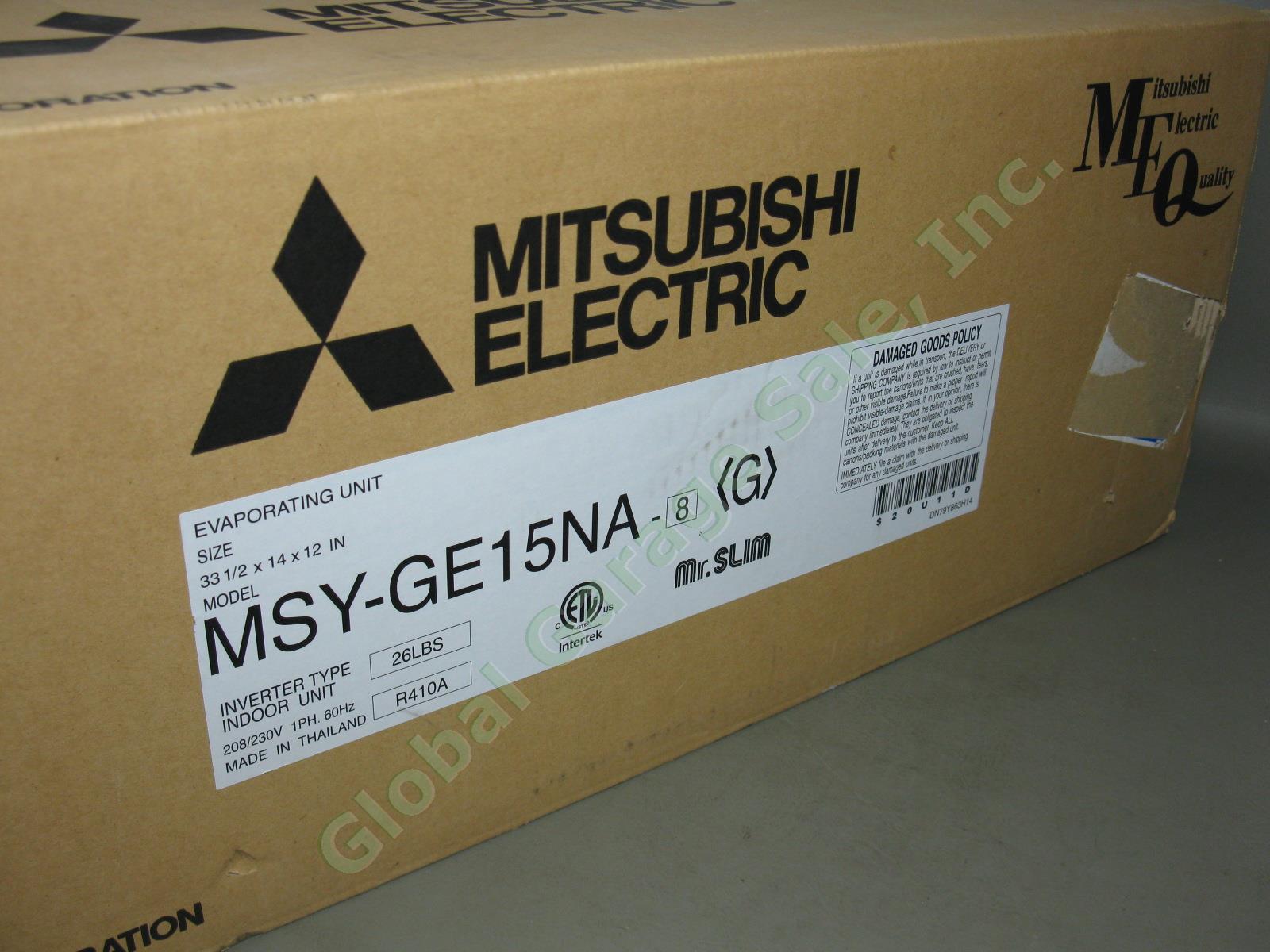 New Mitsubishi MSY-GE15NA-8 15k BTU 21 SEER Ductless Evaporating Unit Indoor A/C 3