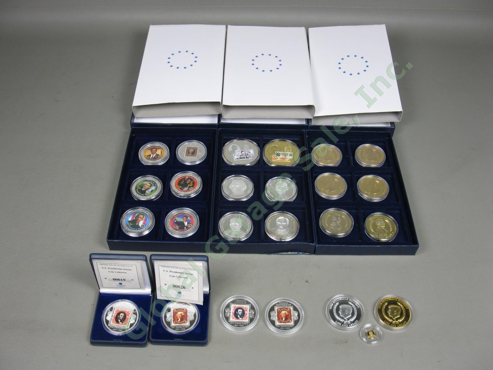25 American Mint Presidential Commemorative Coin Lot 14K Gold .999 Silver + Clad