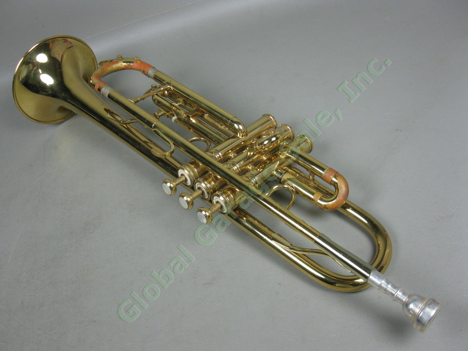 King 601 USA Bb B Flat Student Trumpet +Hard Case Benge 7C Mouthpiece Bundle Lot 1