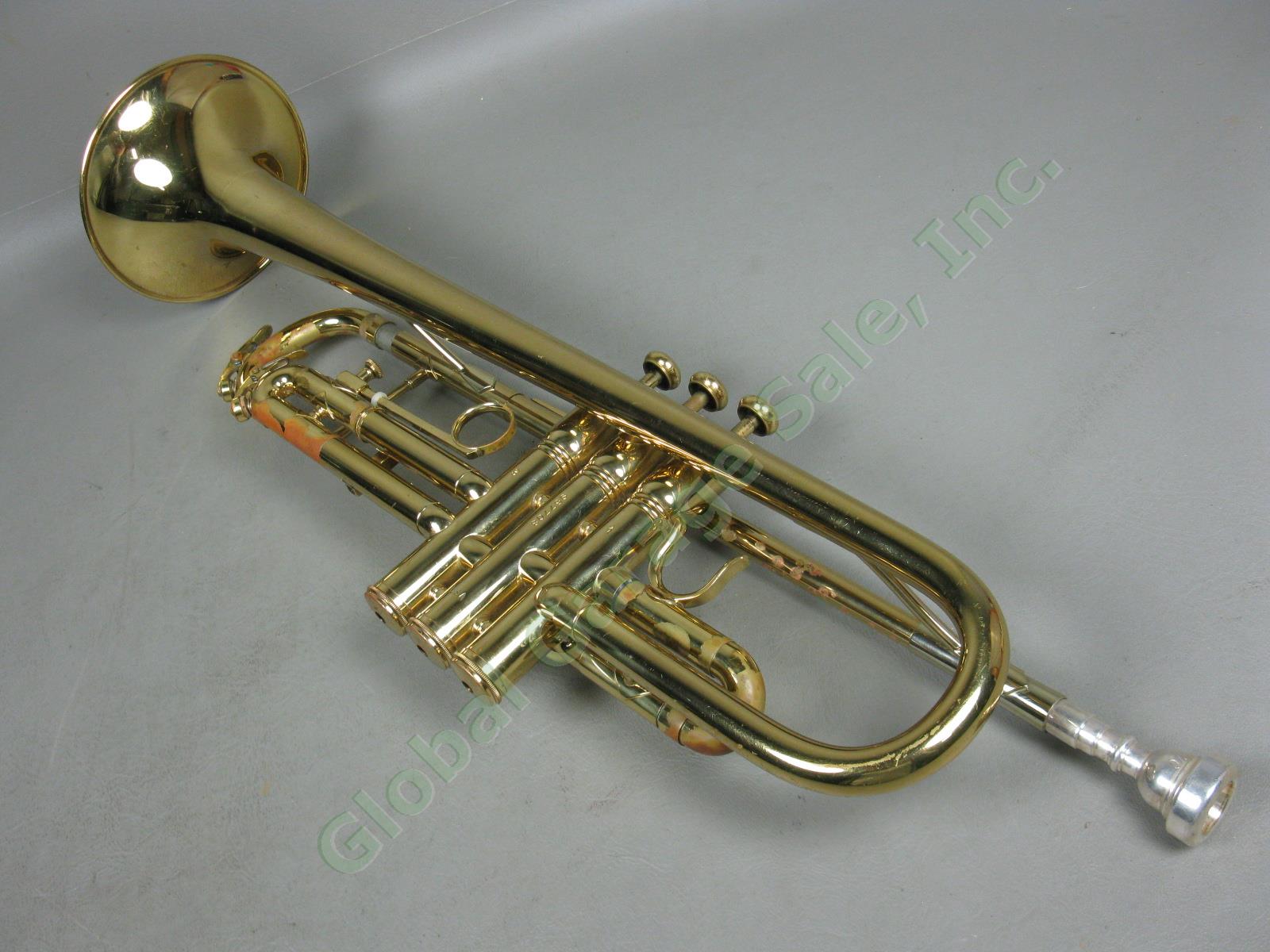King 601 USA Bb B Flat Student Trumpet +Hard Case Benge 7C Mouthpiece Bundle Lot 2