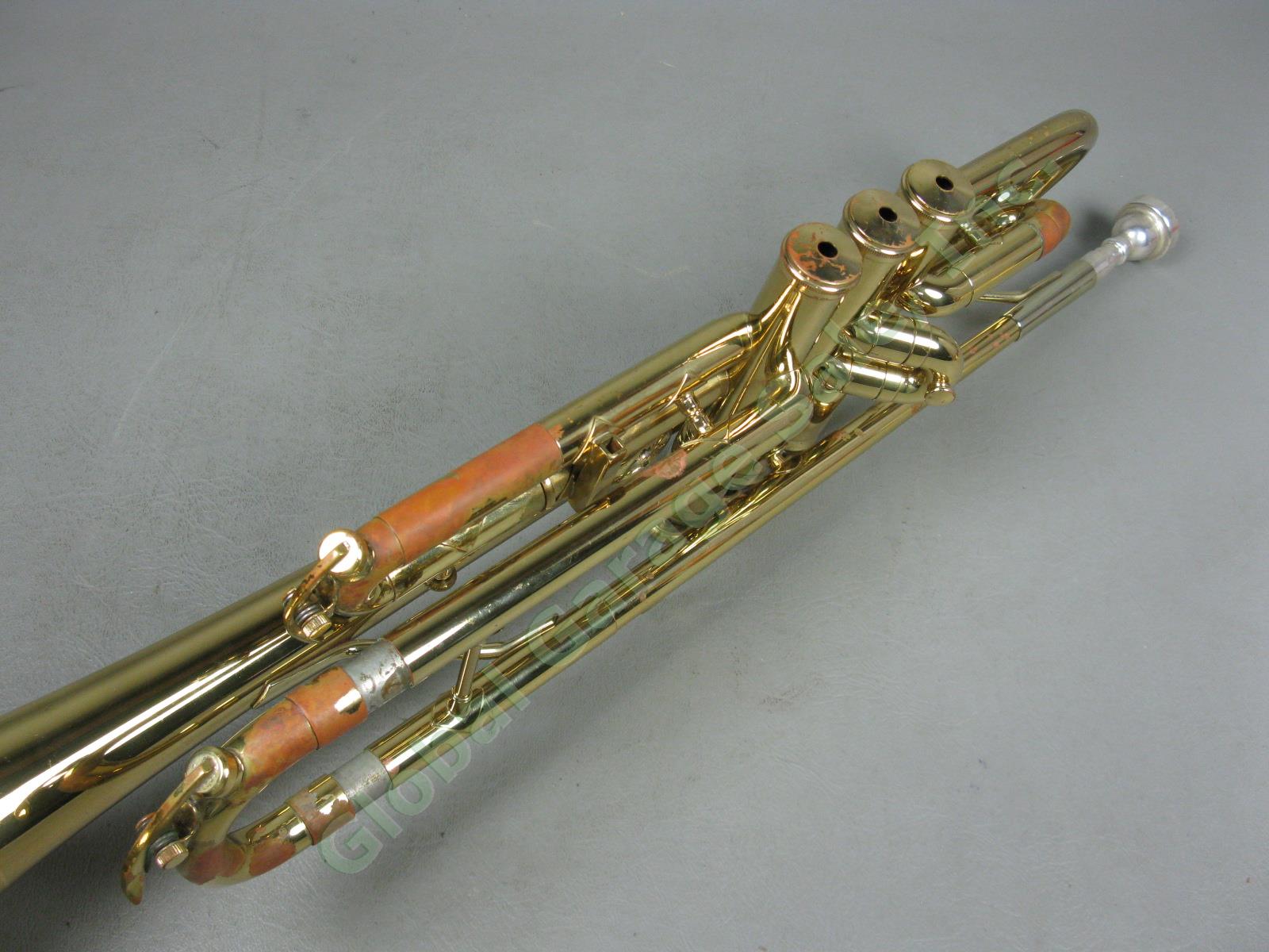 King 601 USA Bb B Flat Student Trumpet +Hard Case Benge 7C Mouthpiece Bundle Lot 6