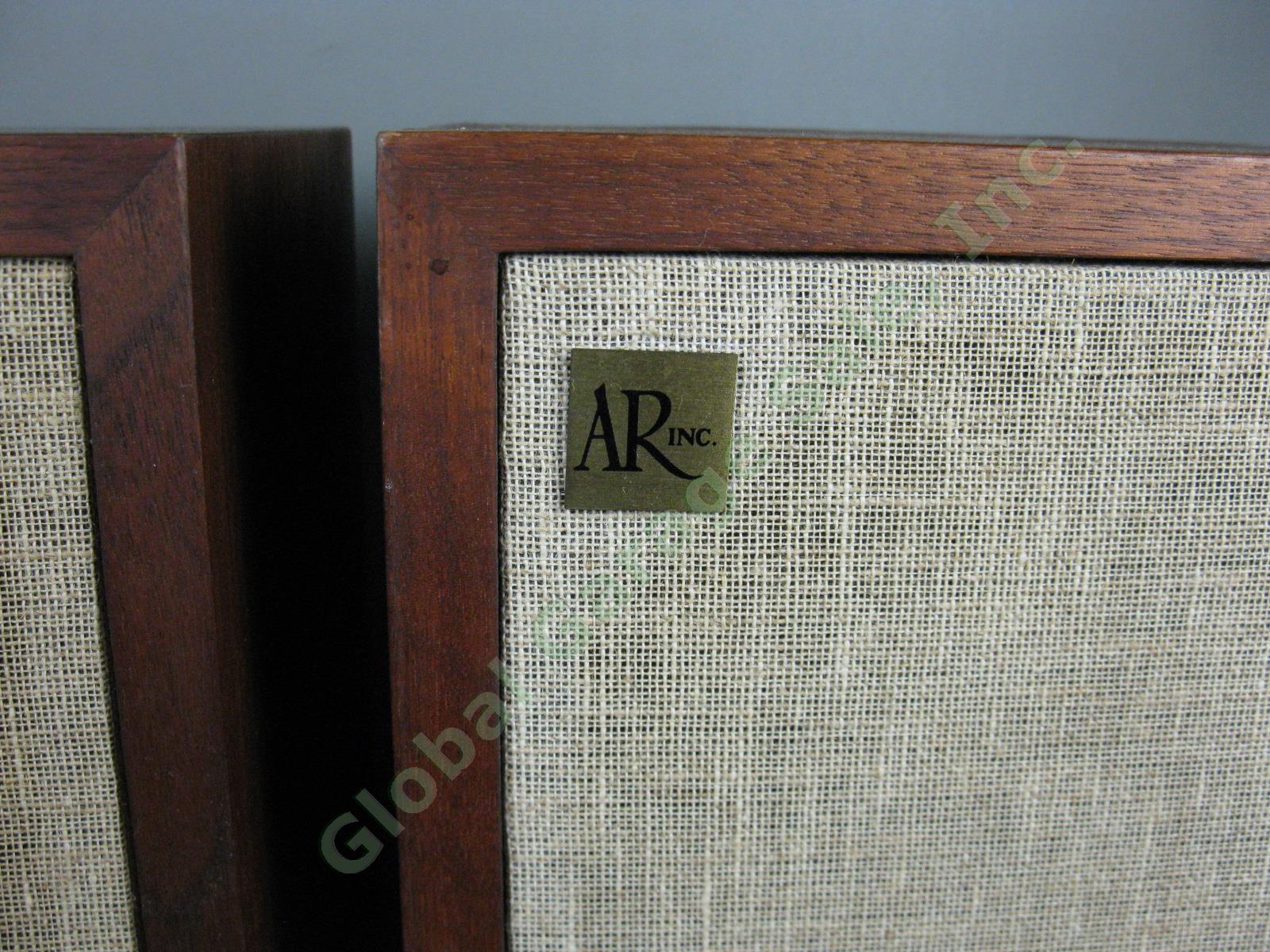 Vtg Acoustic Research AR-4x Stereo Bookshelf Speakers Tested Work + Labels Badge 1