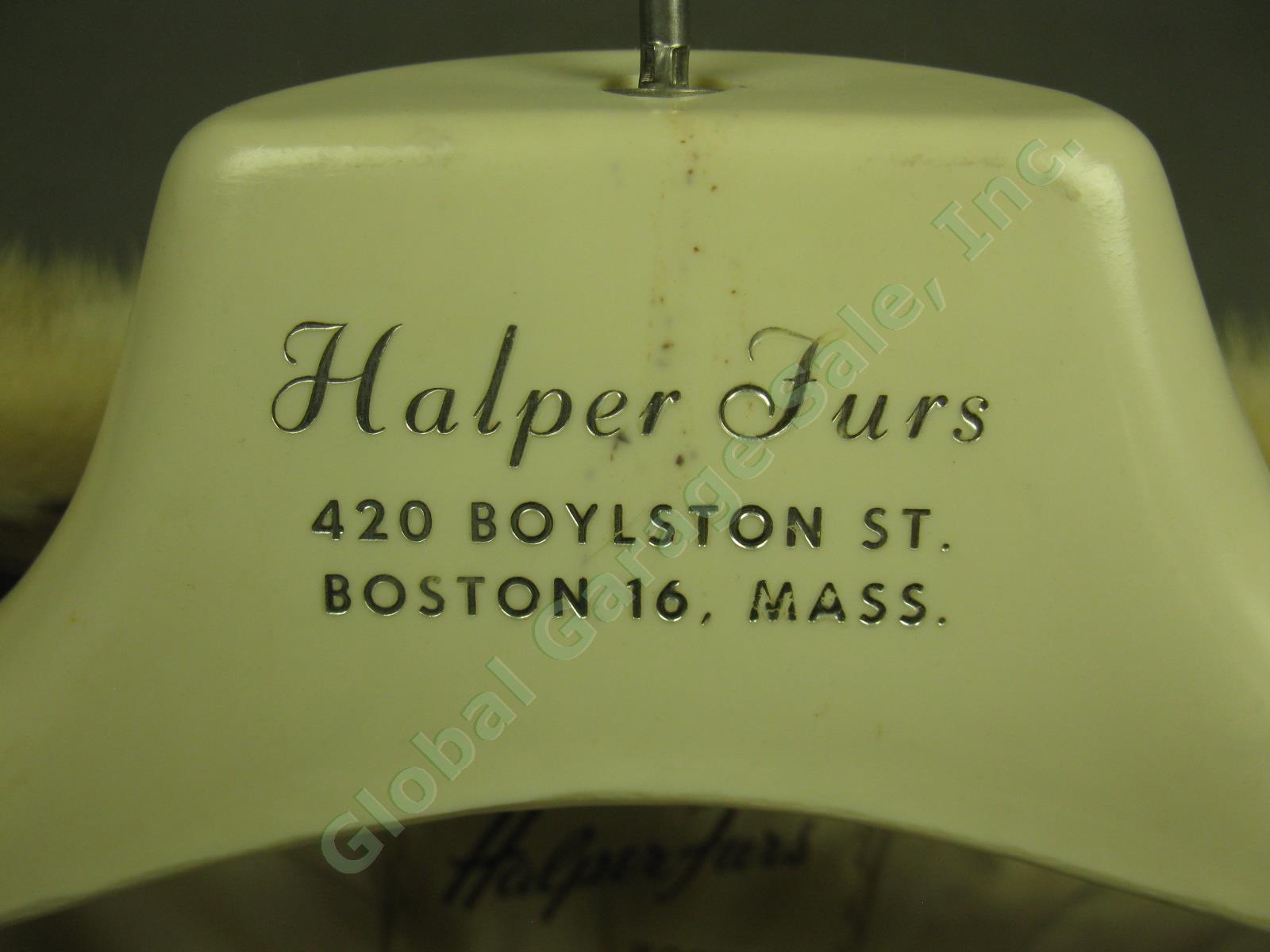 Vtg Antique Halper White Cream Blonde Mink Fur Stole Wrap Cape Shawl Boston Mass 4