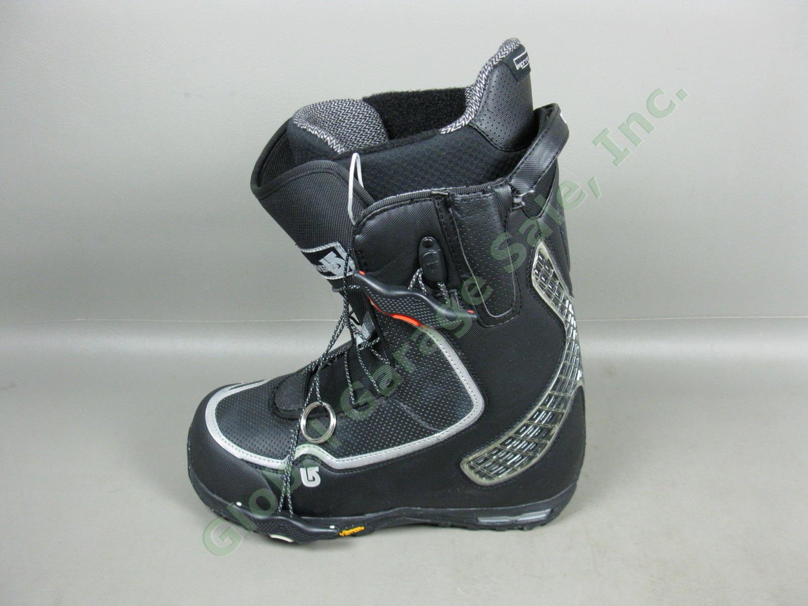 Mens Black/Silver Burton Driver X Snowboard Boots 10.5 W/ Box +$60 Aline Insoles 4