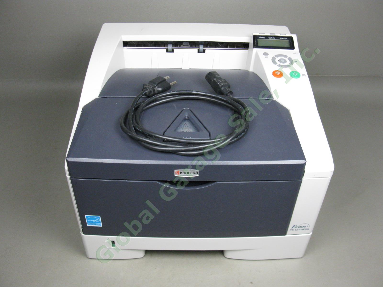 Kyocera Ecosys FS-1370DN Workgroup Network Laser Printer 40% Toner 6851 Pages