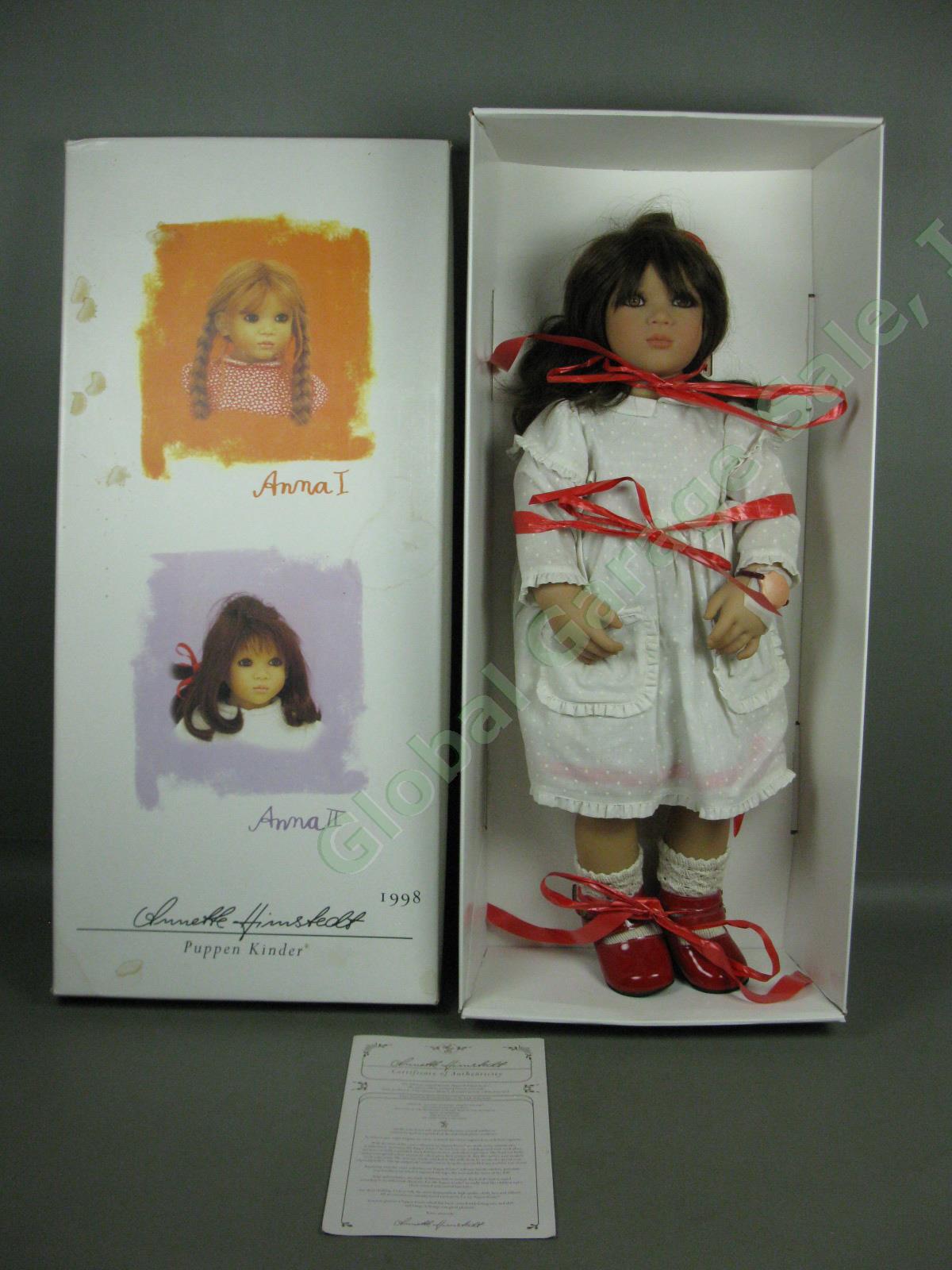 1998 Annette Himstedt Puppen Kinder Anna II 27" Doll W/ COA + Box Excellent Cond