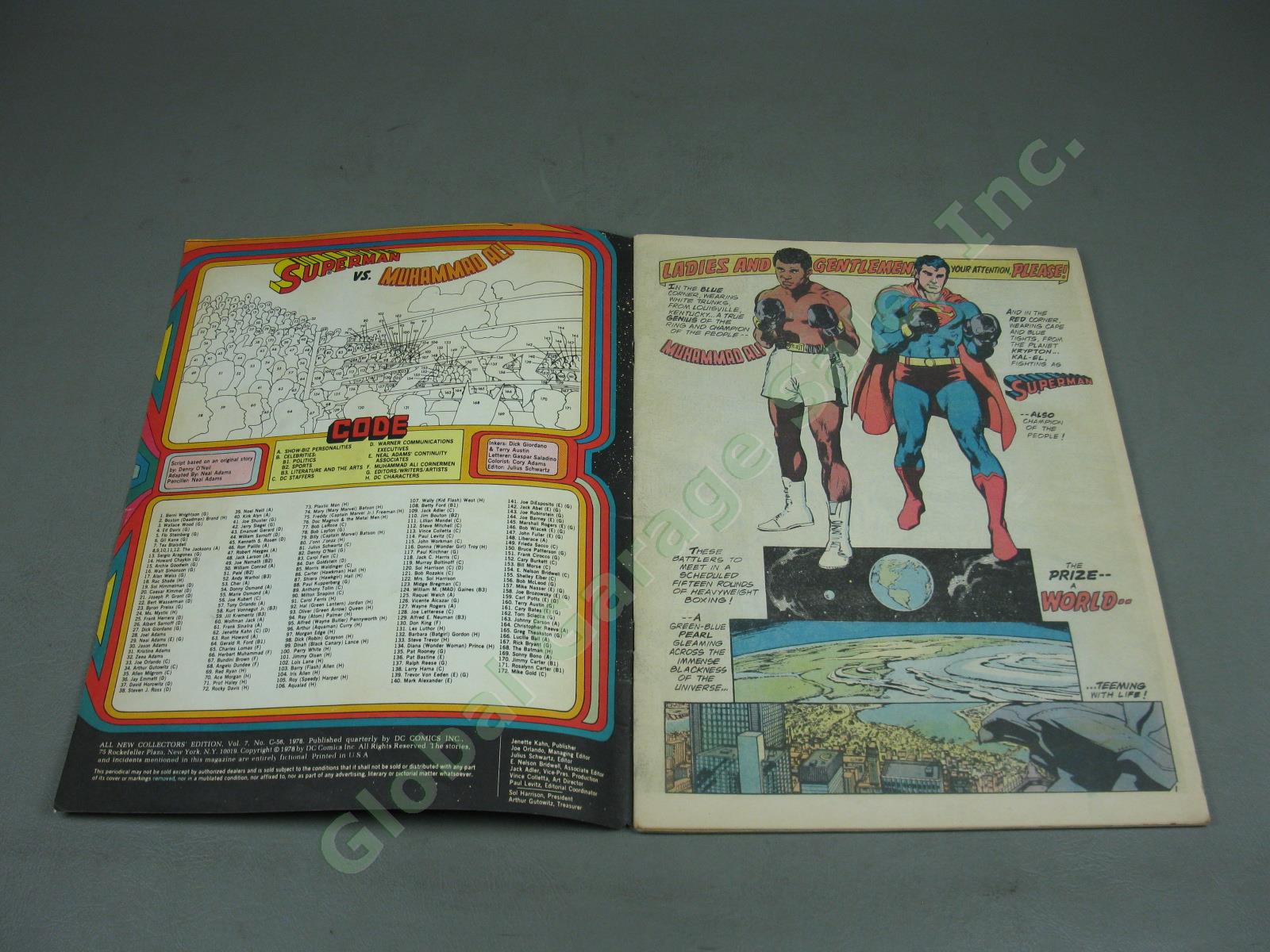 DC Comic Collector Edition Oversize C56 Superman Vs Muhammad Ali 54 Wonder Woman 4