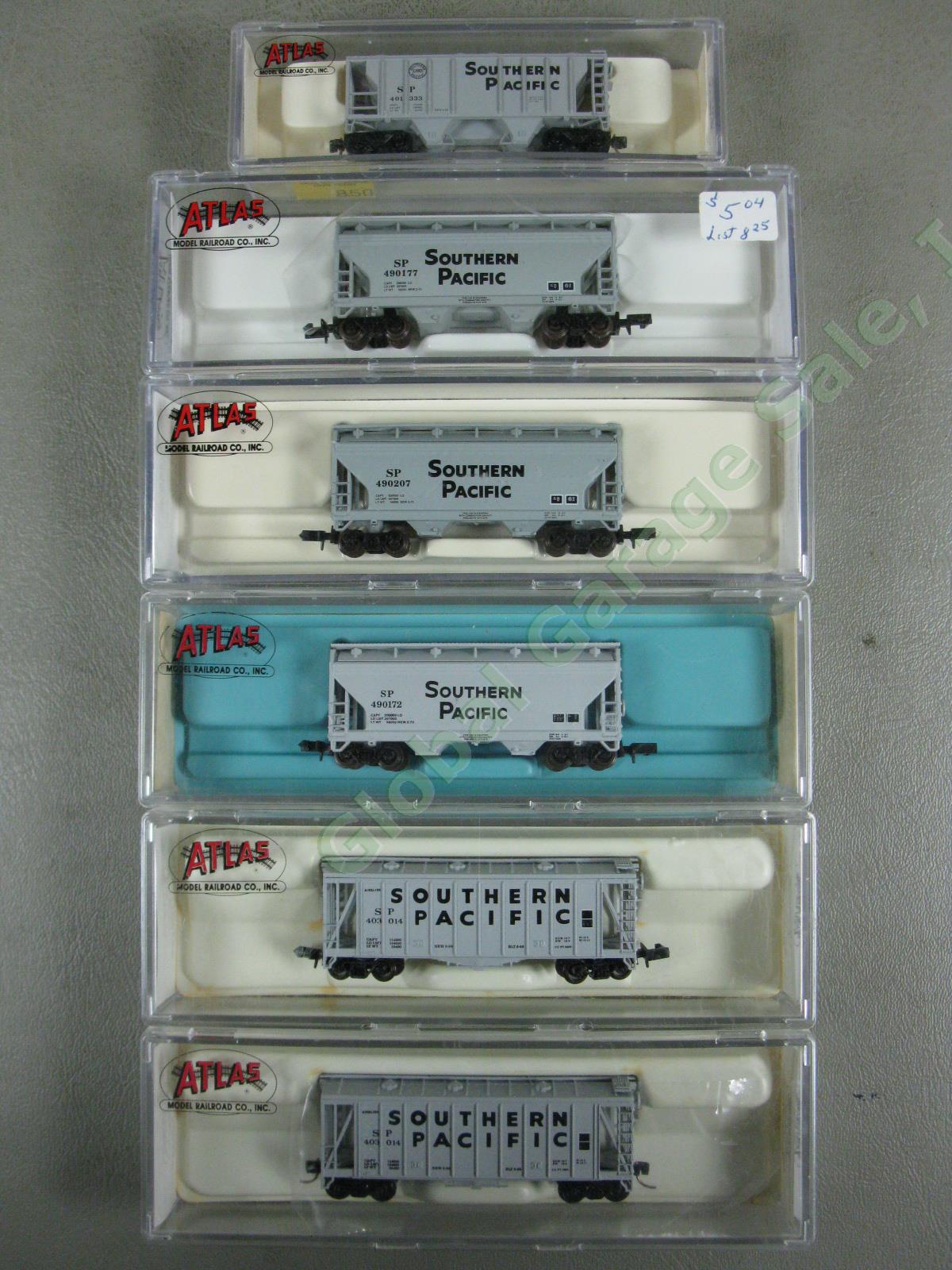 17 Atlas N Scale Train Cars Lot South Pacific SP Centerflow 3021 3852 5595 3742 7