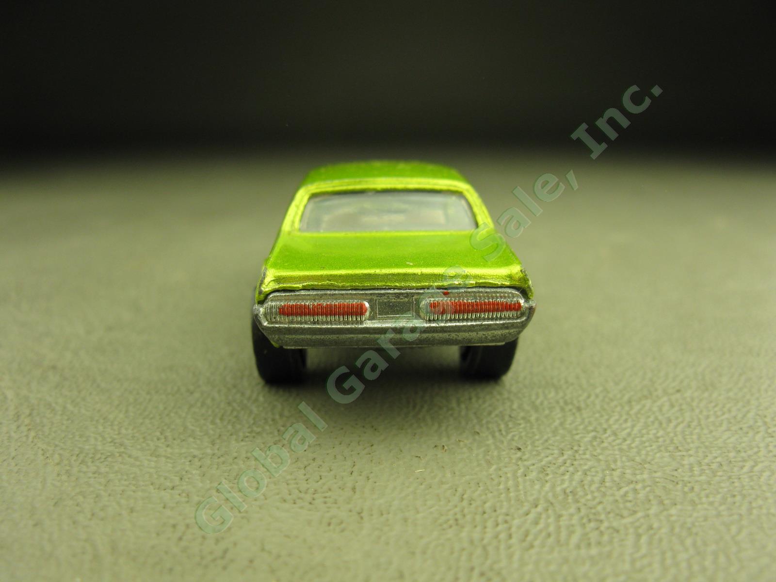 Rare Vtg 1968 Mattel Hot Wheels Custom Cougar Redline Lime Green Variant Good NR 5
