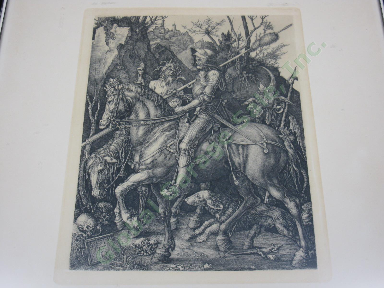 Albrecht Durer Engraving Knight Death & The Devil Vtg Antique 19th C Durand? NR! 1