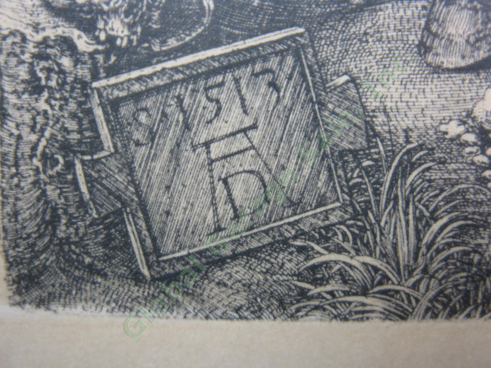 Albrecht Durer Engraving Knight Death & The Devil Vtg Antique 19th C Durand? NR! 3