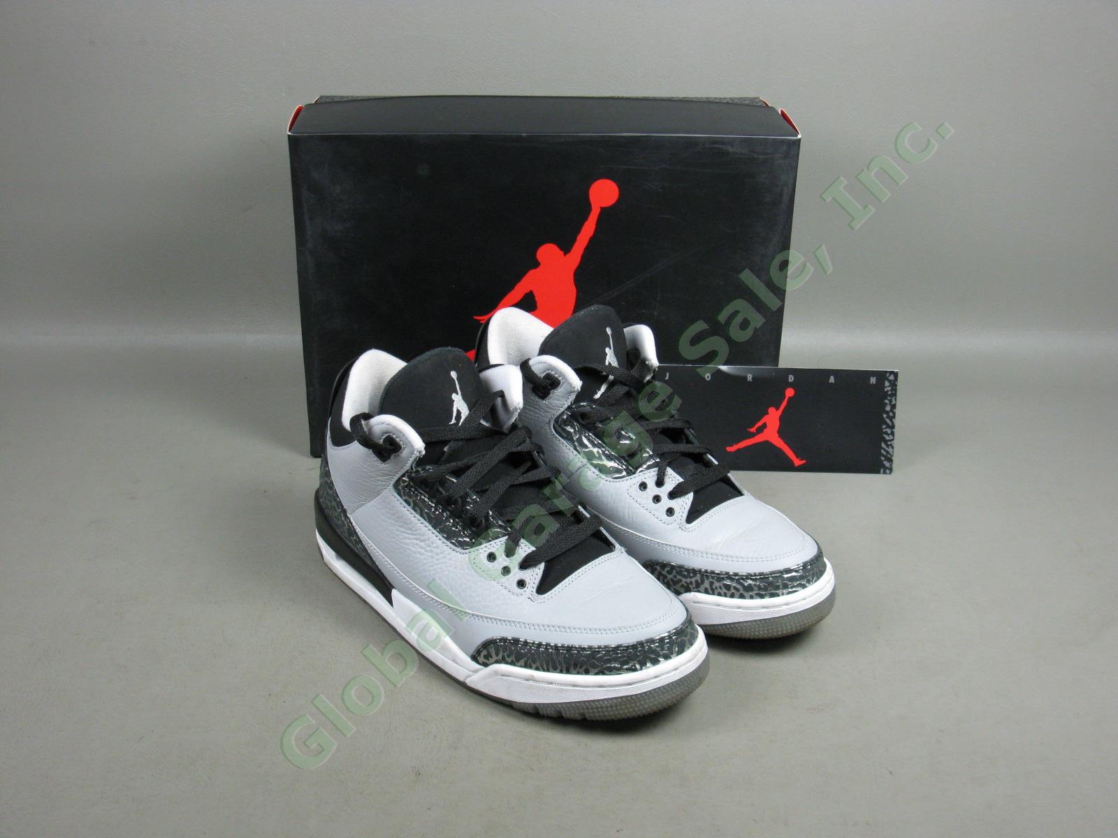 Nike Air Jordan 3 Retro Wolf Grey Basketball Shoes Size US 9 EUR 42.5 136064-004