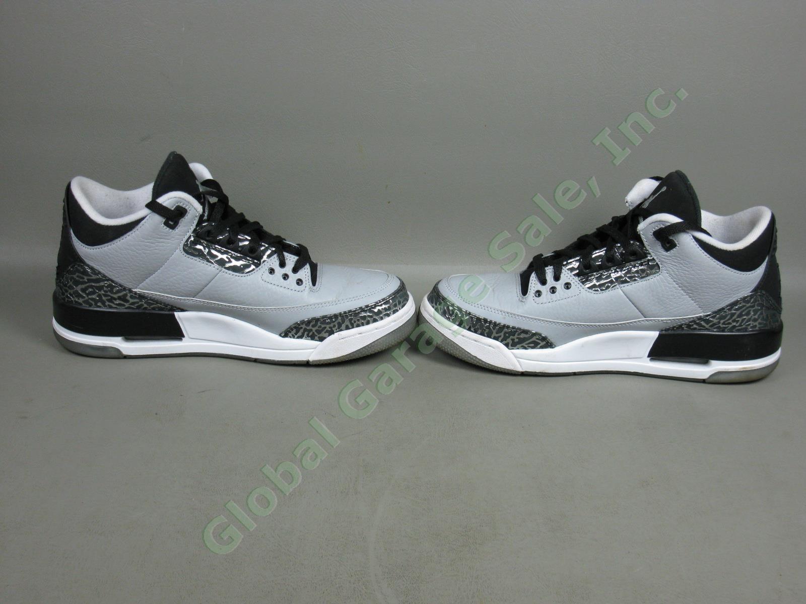 Nike Air Jordan 3 Retro Wolf Grey Basketball Shoes Size US 9 EUR 42.5 136064-004 3