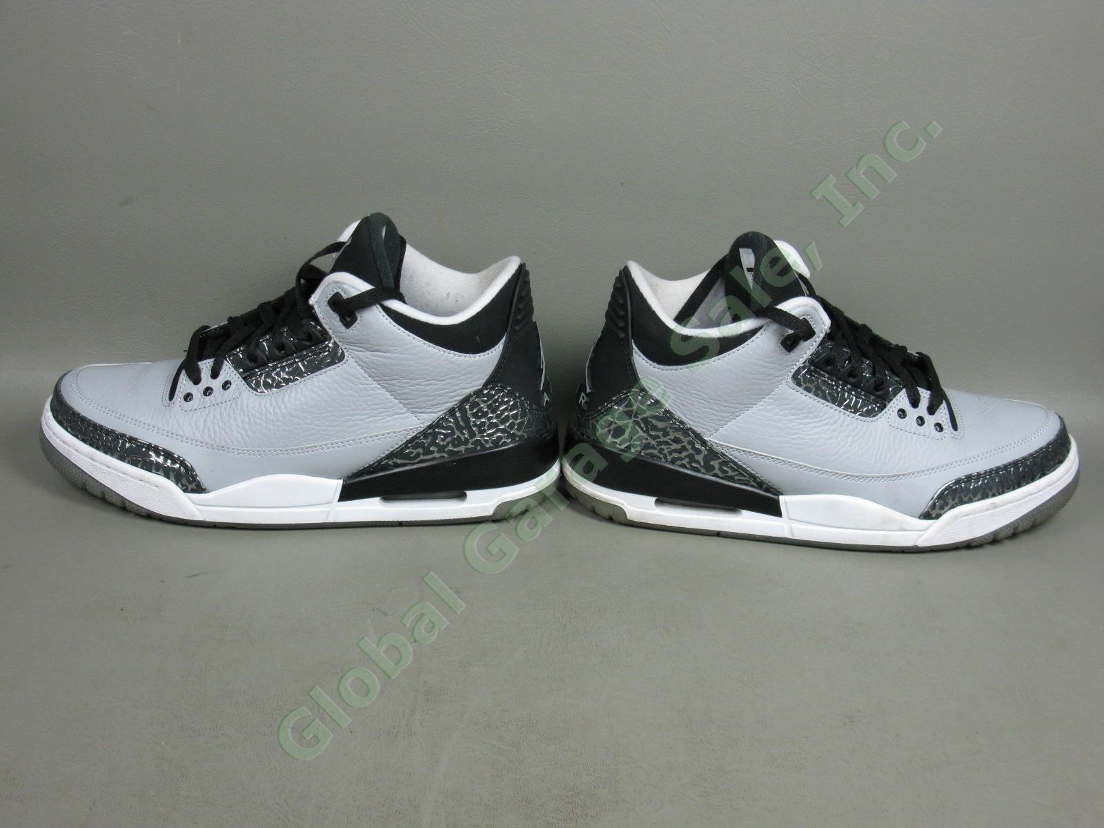 Nike Air Jordan 3 Retro Wolf Grey Basketball Shoes Size US 9 EUR 42.5 136064-004 4