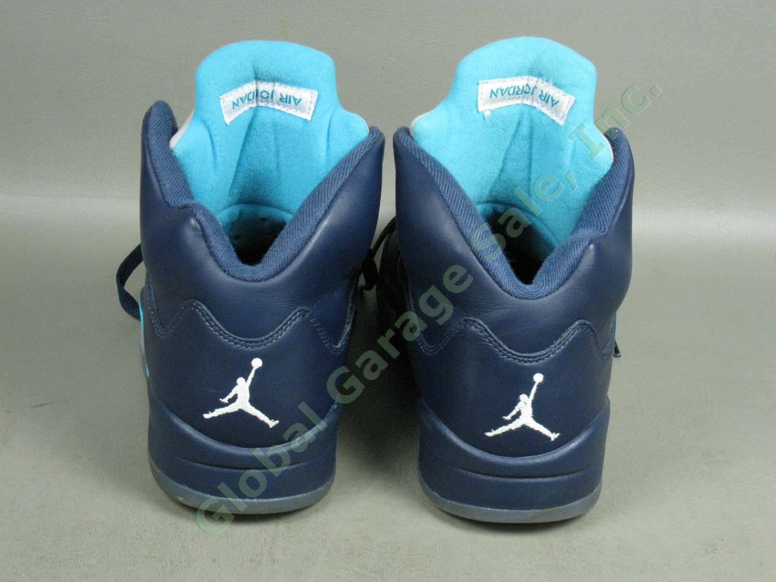 Nike Air Jordan 5 V Retro Hornets Shoes Midnight Navy Blue White 136027-405 Sz 9 2