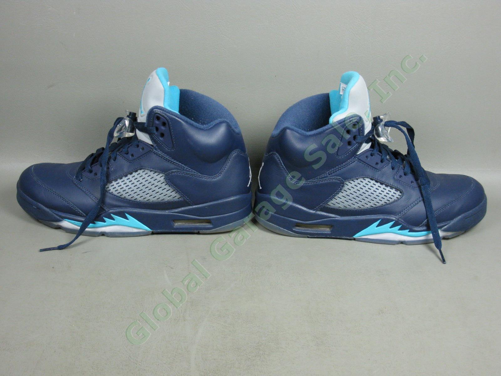 Nike Air Jordan 5 V Retro Hornets Shoes Midnight Navy Blue White 136027-405 Sz 9 4