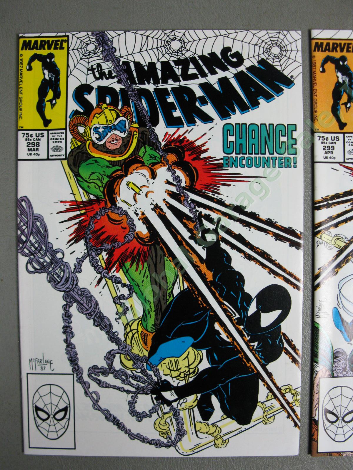 1988 Marvel Amazing Spiderman #298 #299 + #300 First Todd McFarlane Venom Covers 1