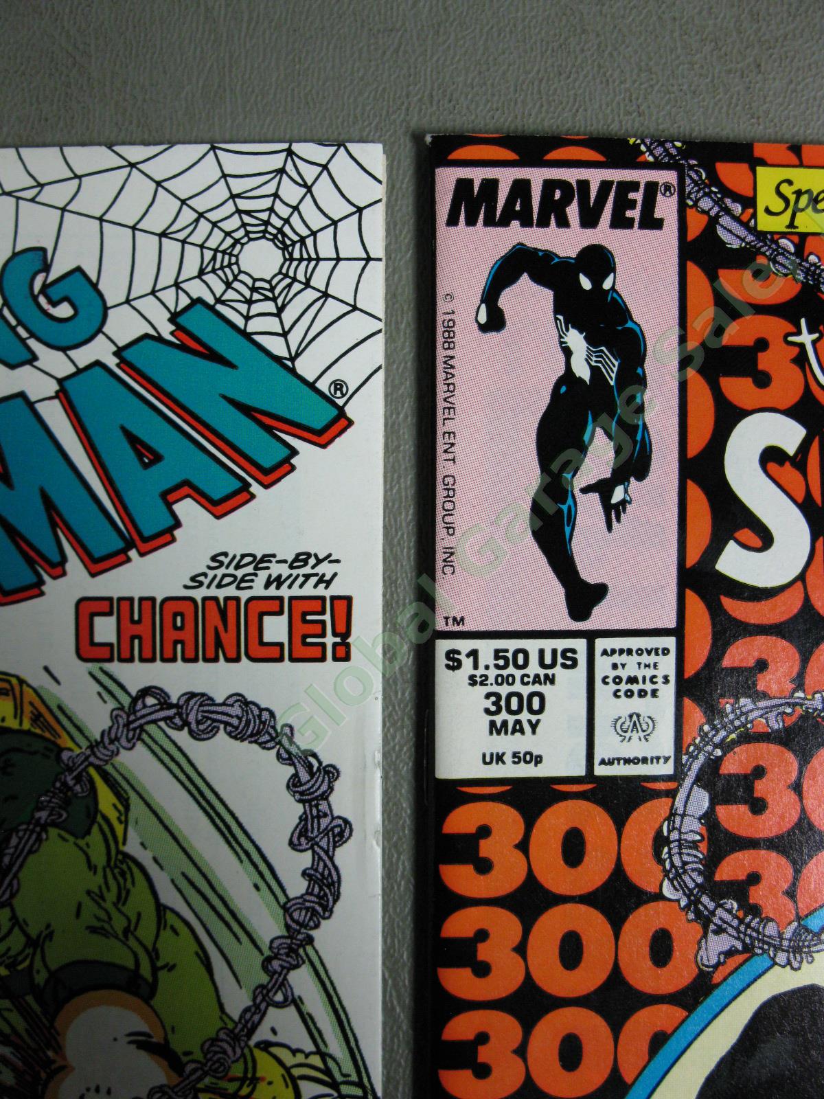 1988 Marvel Amazing Spiderman #298 #299 + #300 First Todd McFarlane Venom Covers 8