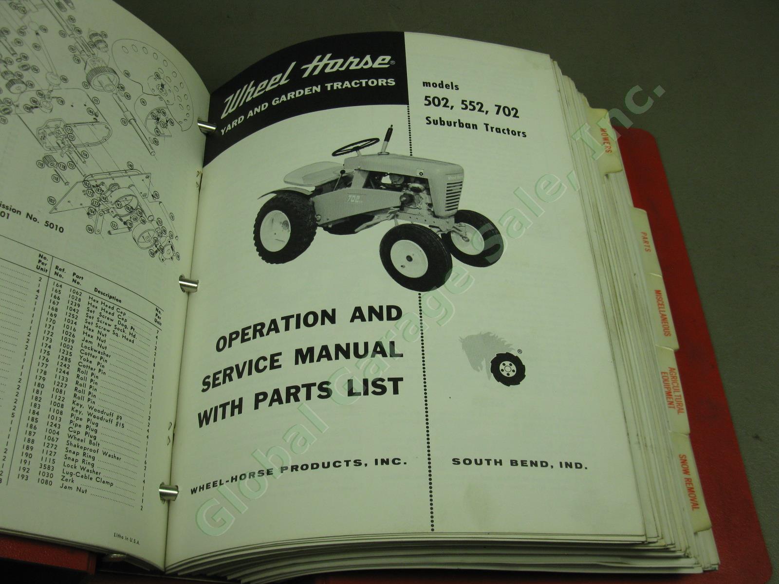Vtg Wheel Horse Maintenance Manual Part List Lot Tractor Riding Mower 7