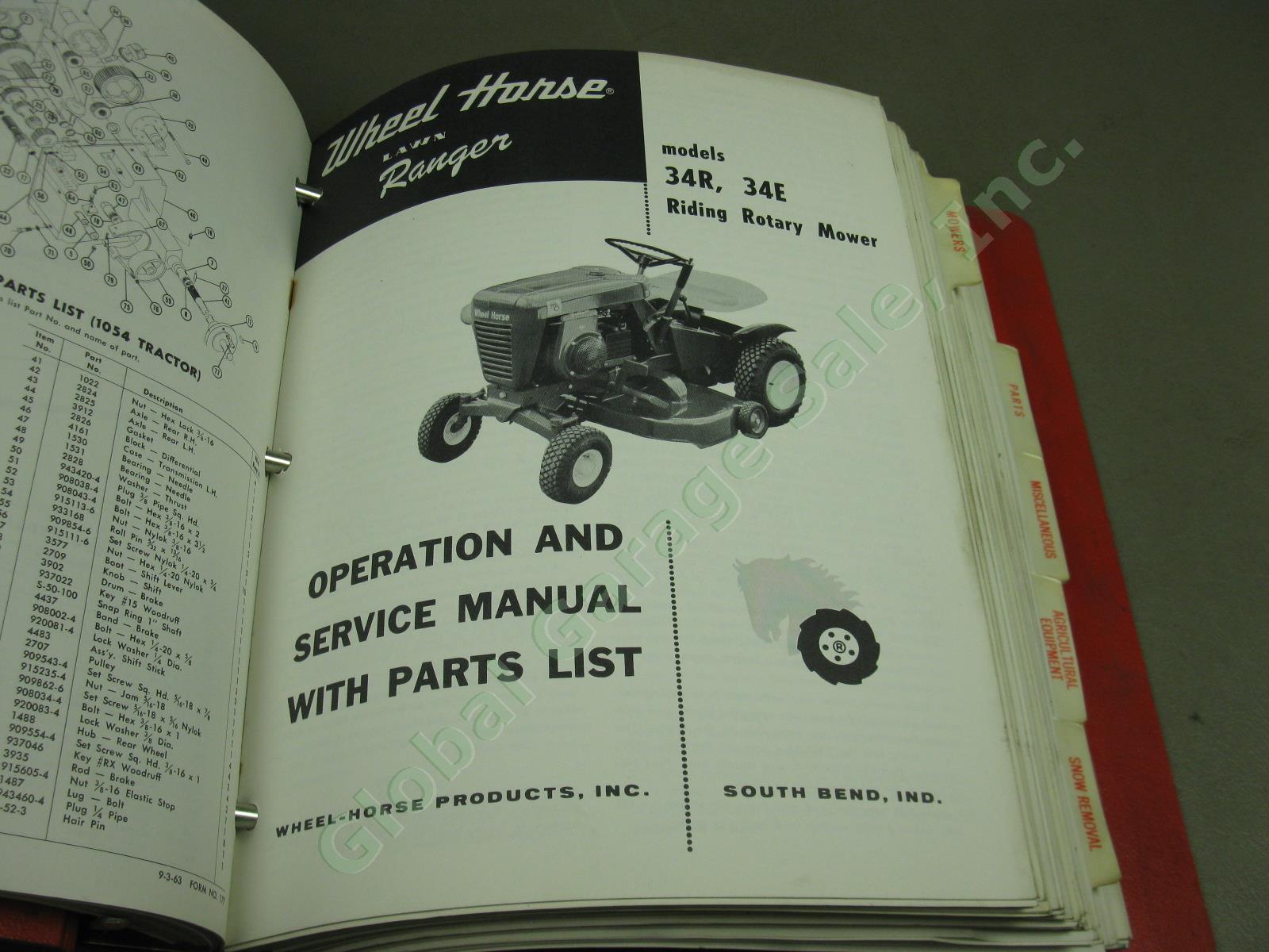 Vtg Wheel Horse Maintenance Manual Part List Lot Tractor Riding Mower 10