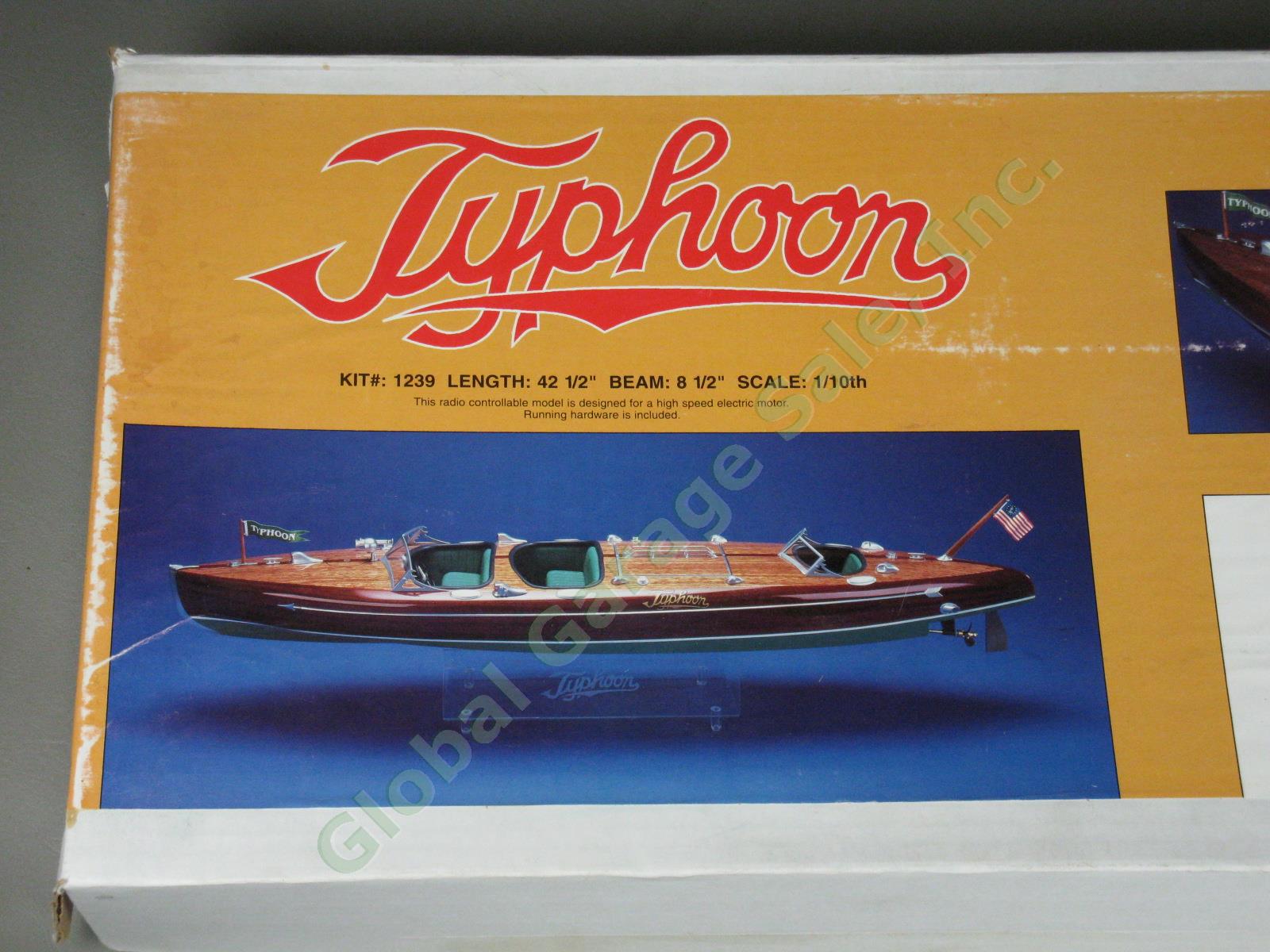 Unbuilt Dumas 1:10 Typhoon Wooden Model Ship Kit #1239 R/C Racing Boat 42.5" NR! 1
