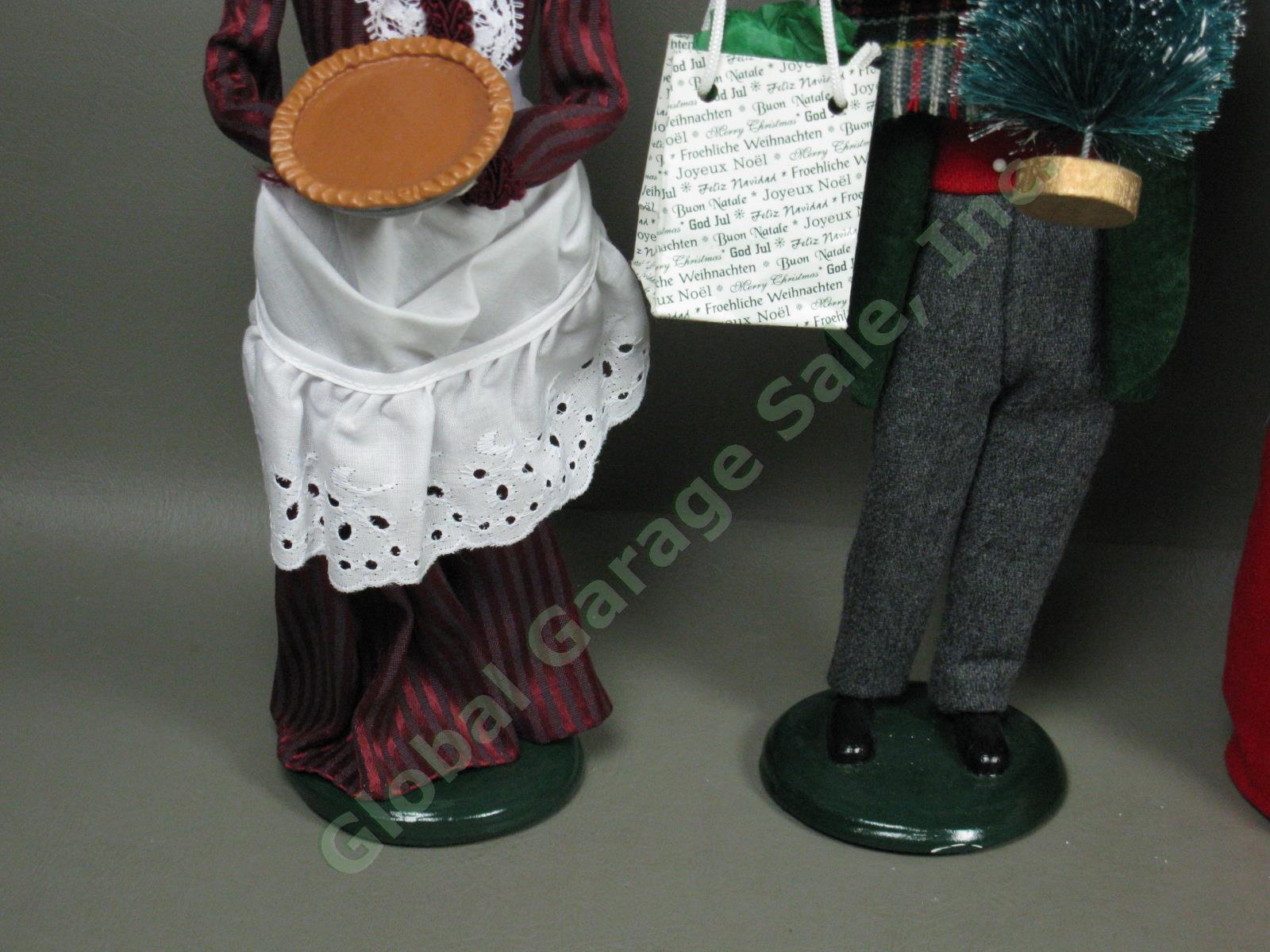 6 Byers Choice Carolers Lot Traditional Man Woman Grandparent Turkey Gingerbread 2